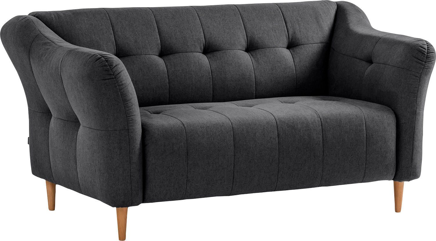 exxpo - sofa fashion 2-Sitzer Soraya, mit Holzfüßen, frei im Raum stellbar