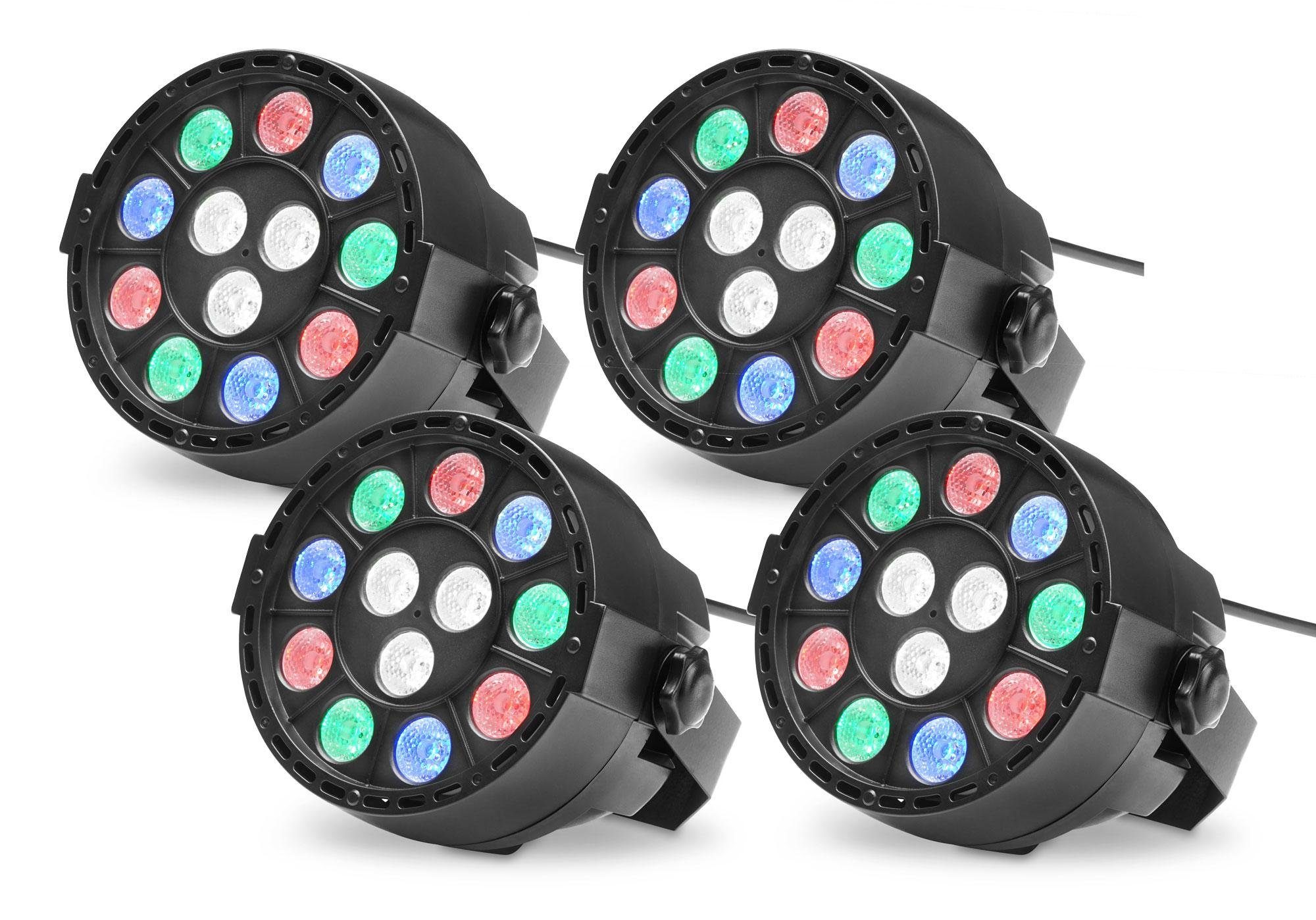 Showlite Discolicht SPS-121 DMX Smart Party Spot, Master-/Slave-Betrieb, LED, RGBW, 8 Auto-Programme, Color-Modus und 8 Sound-Programme