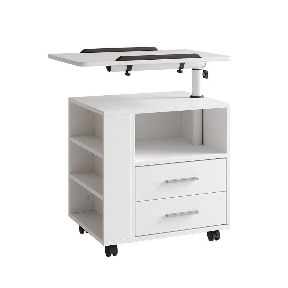 Vicco Nachtschrank Bora, Weiß, 90 x 40 cm mit 2 Schubladen günstig online kaufen