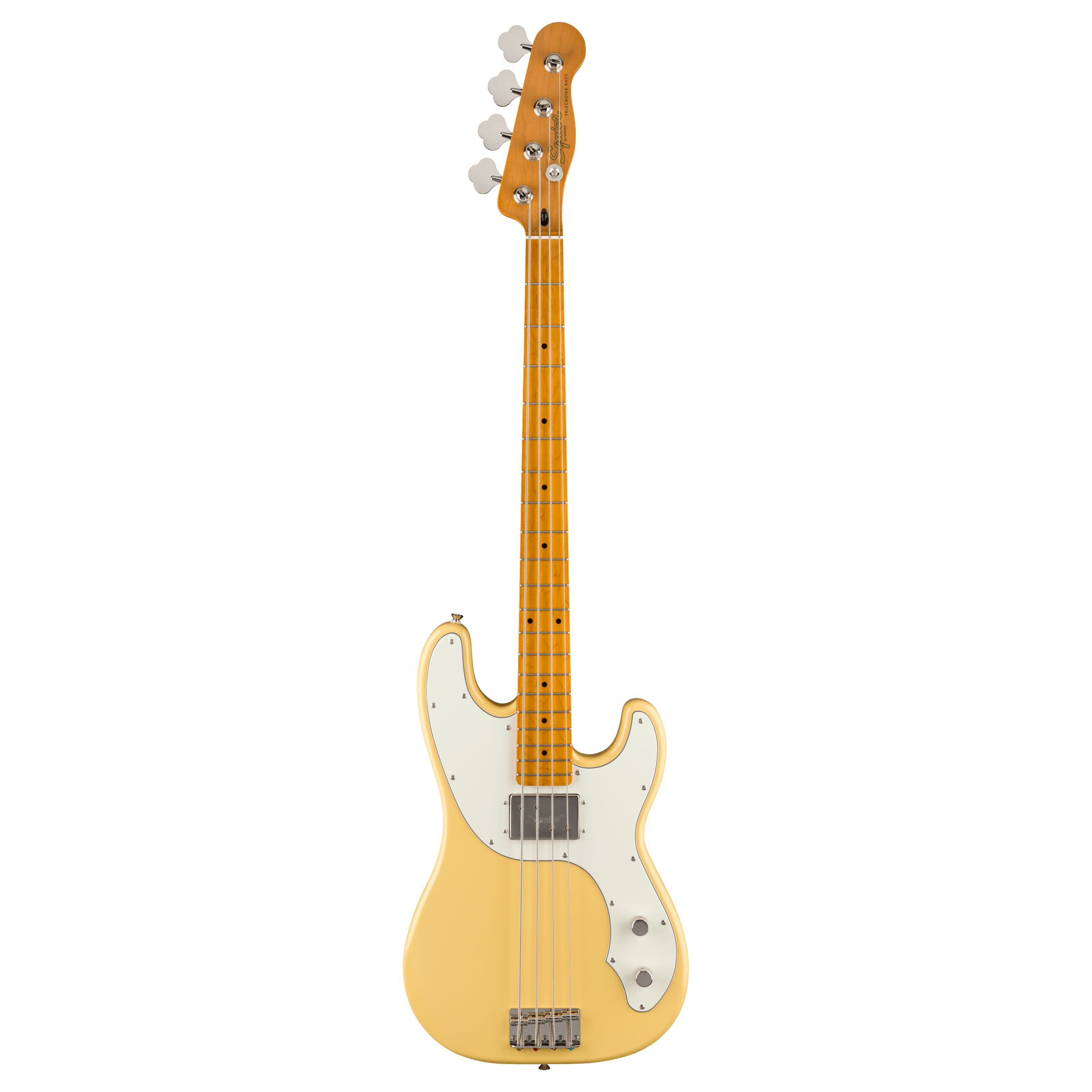 Squier E-Bass, E-Bässe, 4-Saiter E-Bässe, Classic Vibe Telecaster Bass MN Vintage White - E-Bass