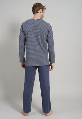 CECEBA Pyjama CECEBA Herren Pyjama blau quergestreift (1 tlg)