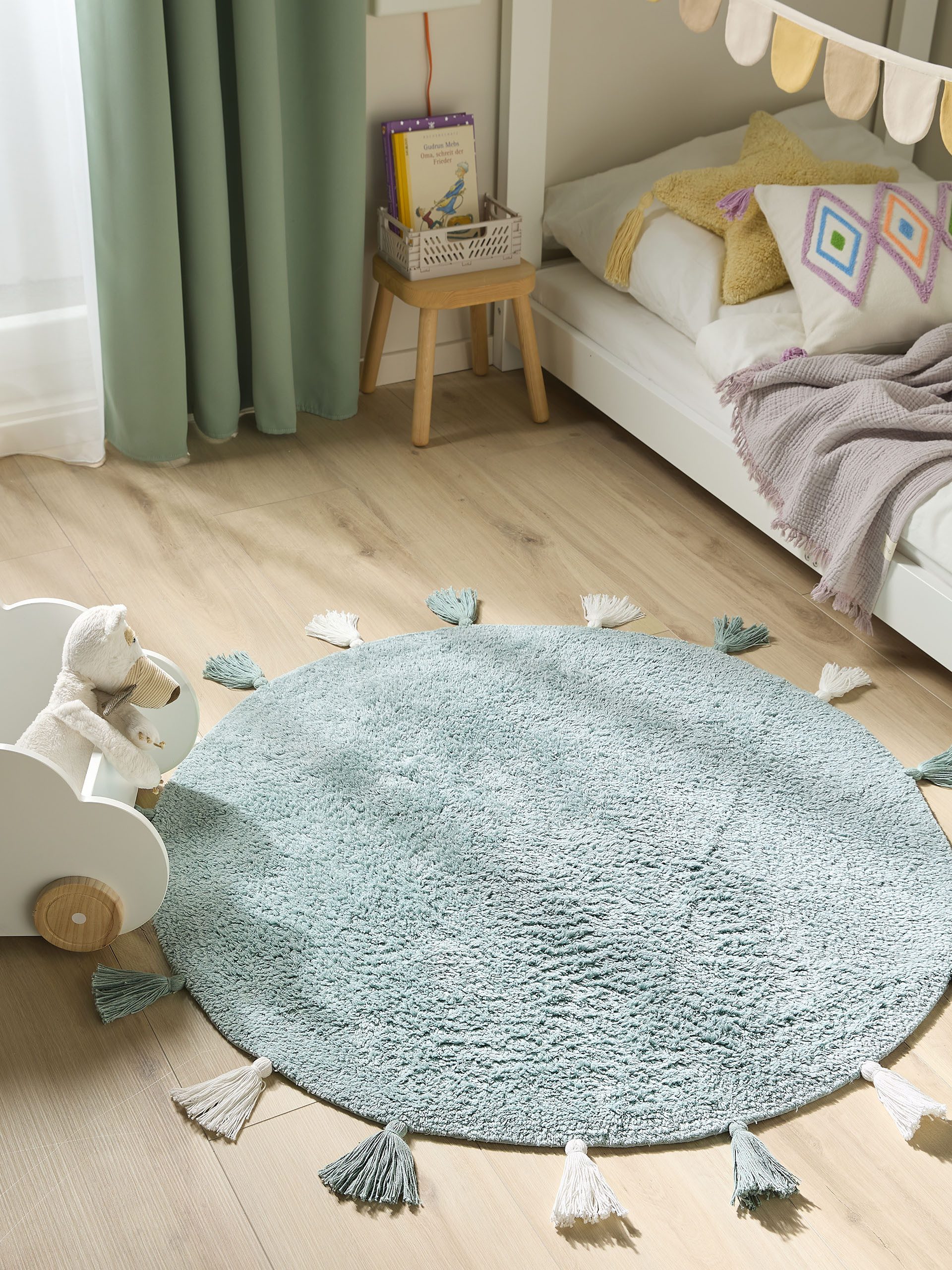 benuta Kinderteppich Malu, rund, Höhe: 6 mm, Kunstfaser, Berber, Ethno-Styl günstig online kaufen