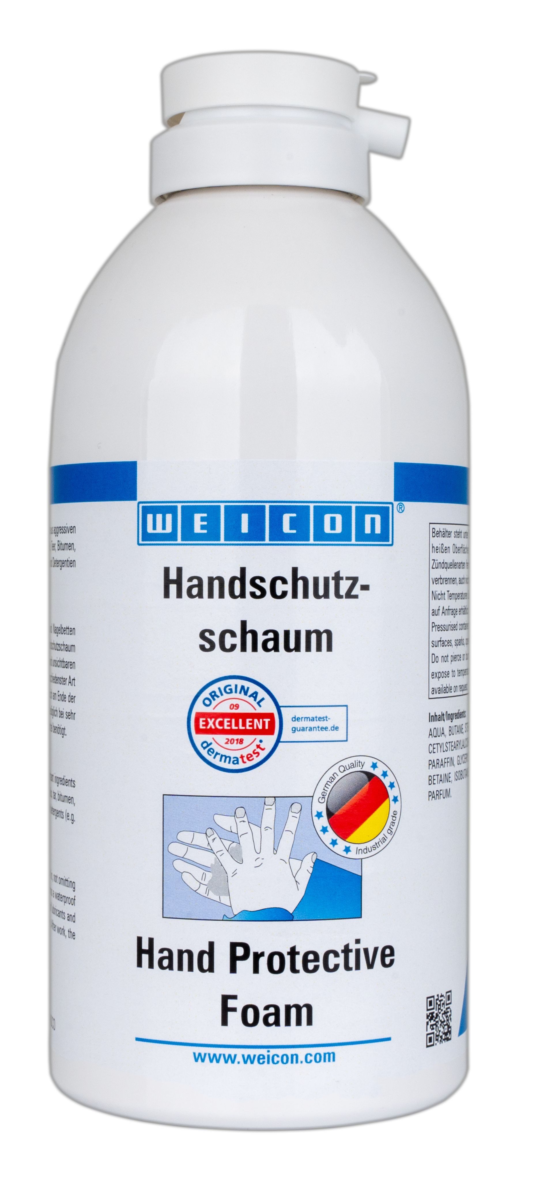 WEICON Körperschaum Handschutzschaum 250 ml, unsichtbarer Handschuh, dermatologisch getestet