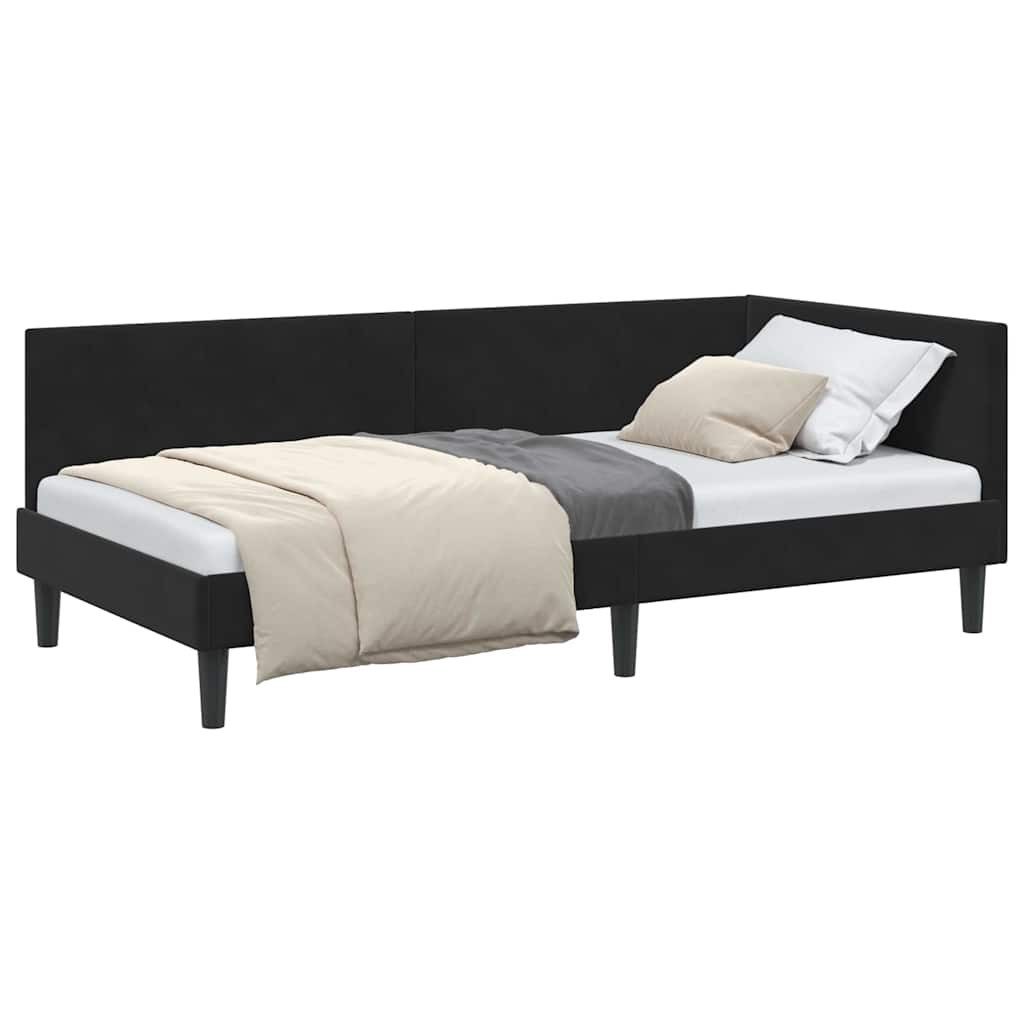 vidaXL Bett Eckbettgestell Schwarz 90 x günstig online kaufen