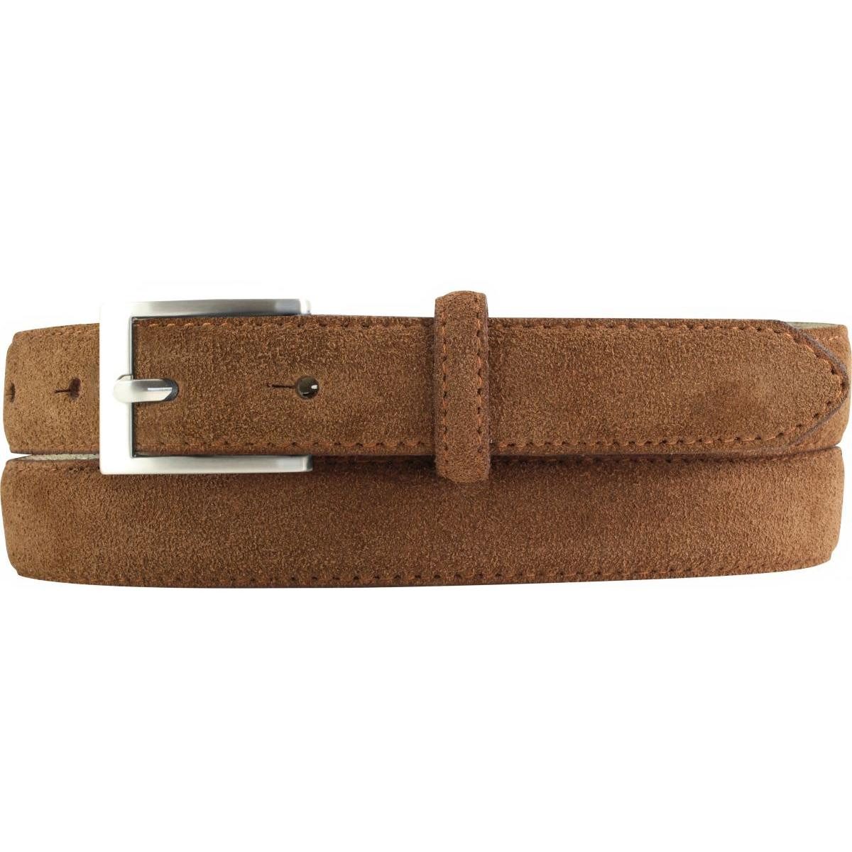 Ledergürtel Gürtel aus Veloursleder 2,5 cm - Velour-Ledergürtel für Herren und Dam
