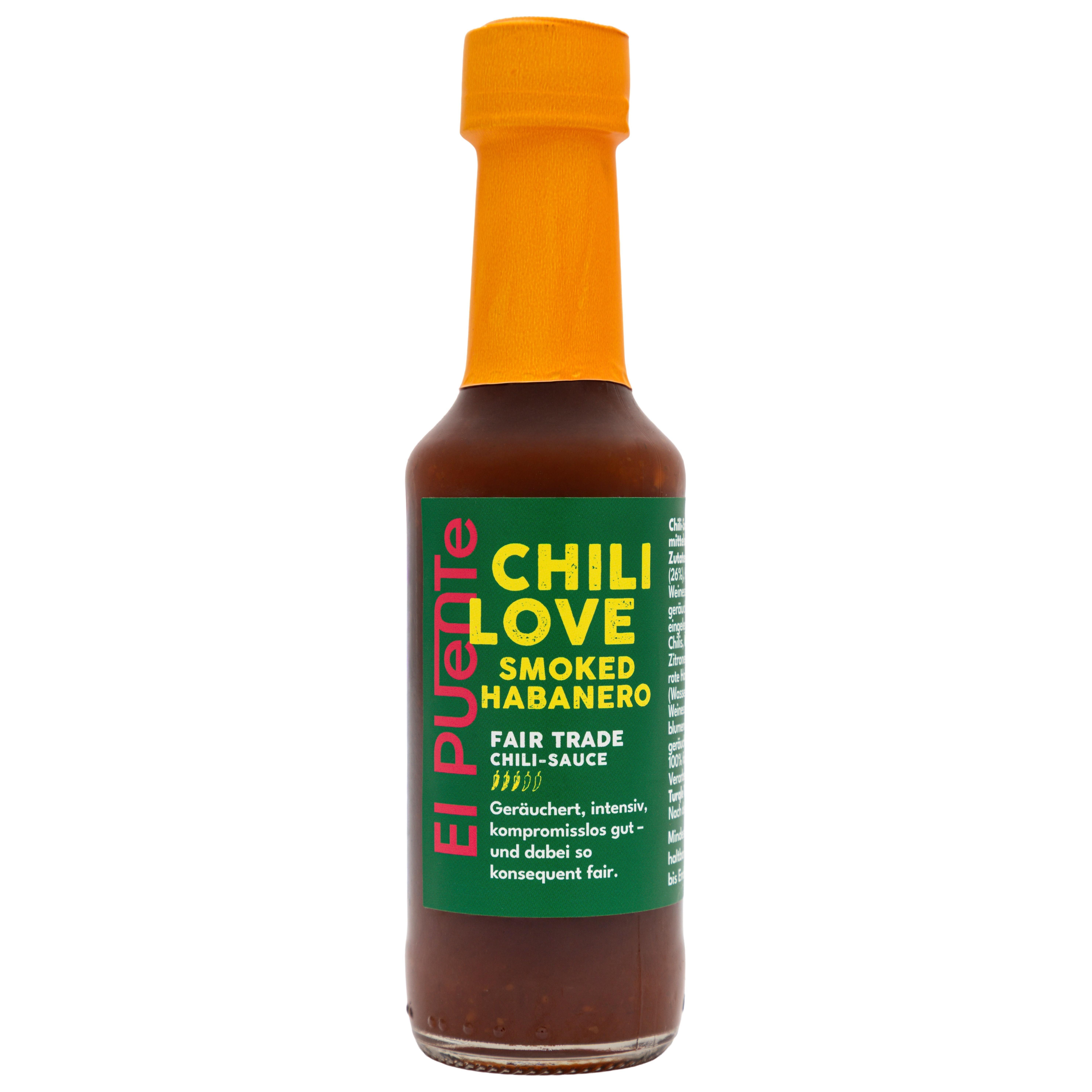 El Puente Grillsauce Chili Love Sauce - Smoked Habanero, Fair Trade, Vegan, Glutenfrei, Handmade