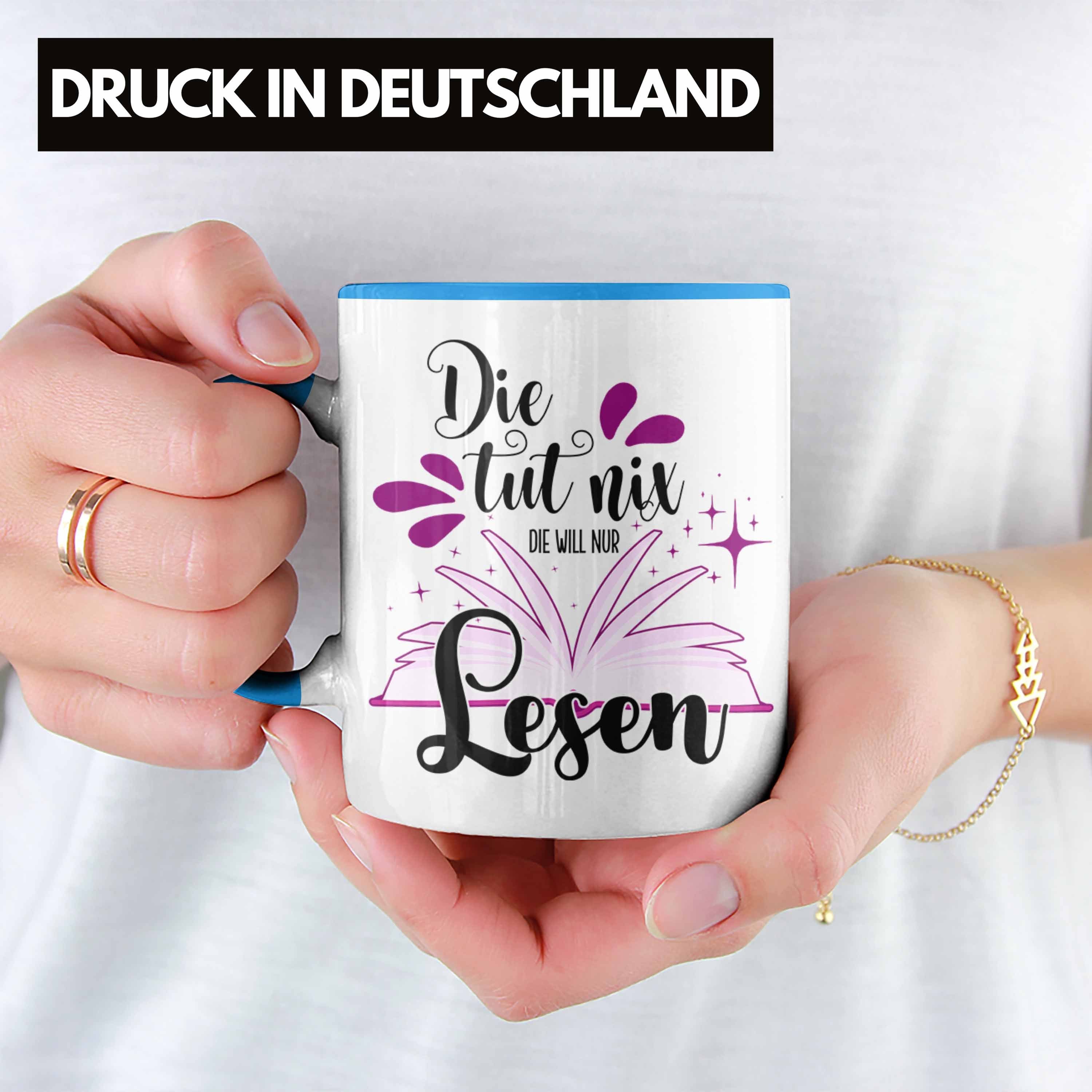 Trendation Tasse Trendation Tut Geschenk Wil Tasse - Leseratte Bücher Lesen Blau Die Die Nix