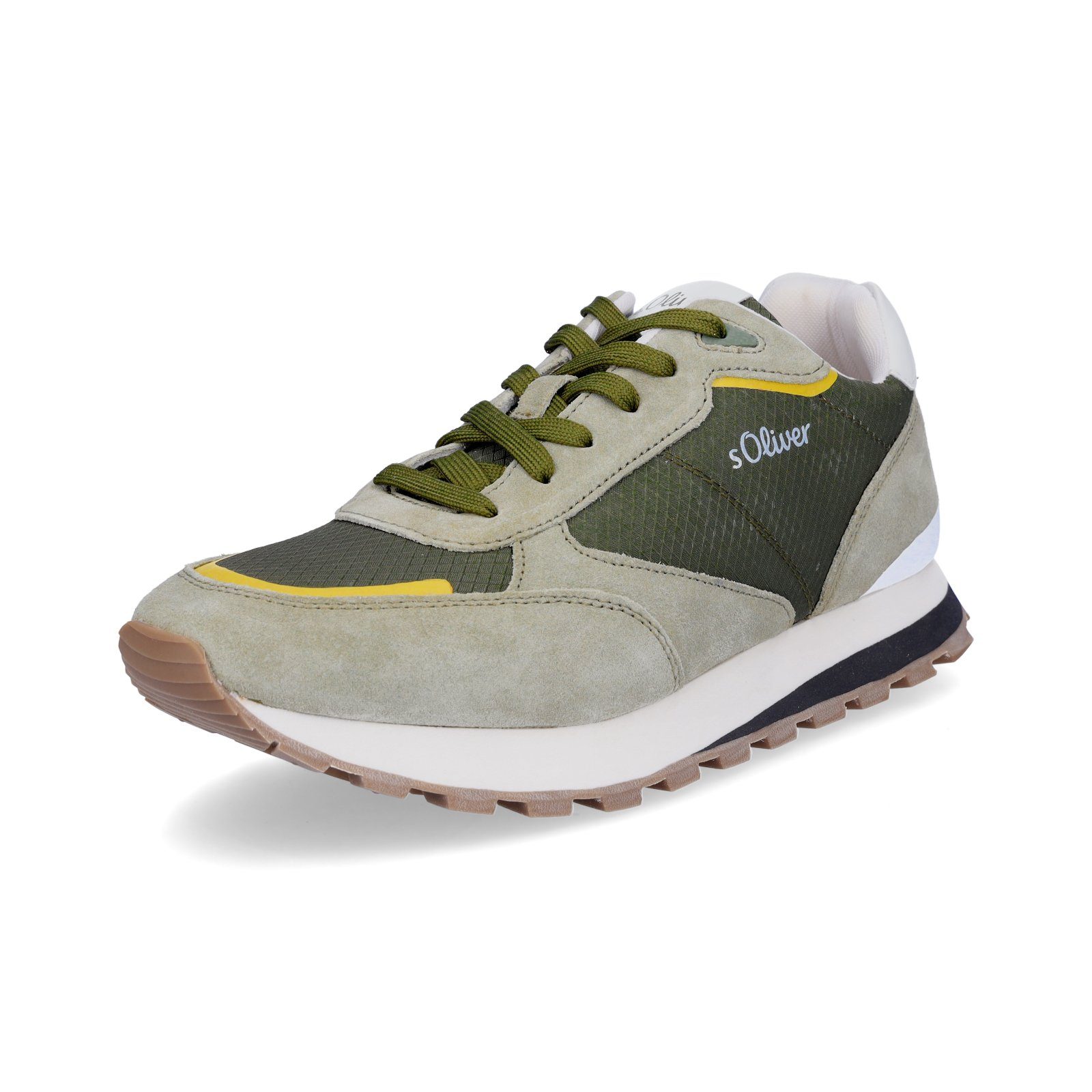 s.Oliver s.Oliver Herren Leder Sneaker khaki grün Sneaker