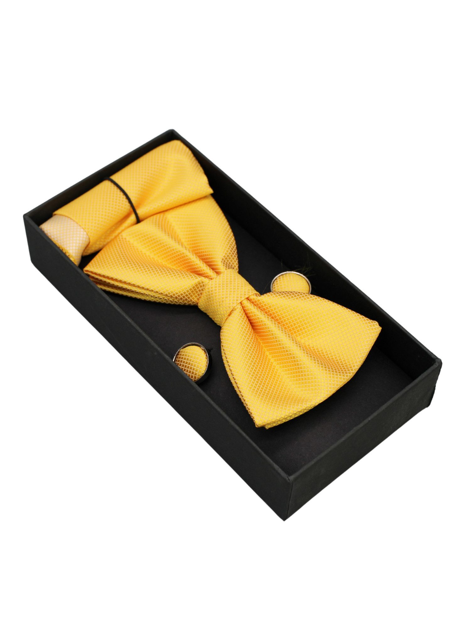 ANTALUX Fliege Elegantes 4-teiliges Herren-Set: Fliege, Tuch & Manschettenk günstig online kaufen