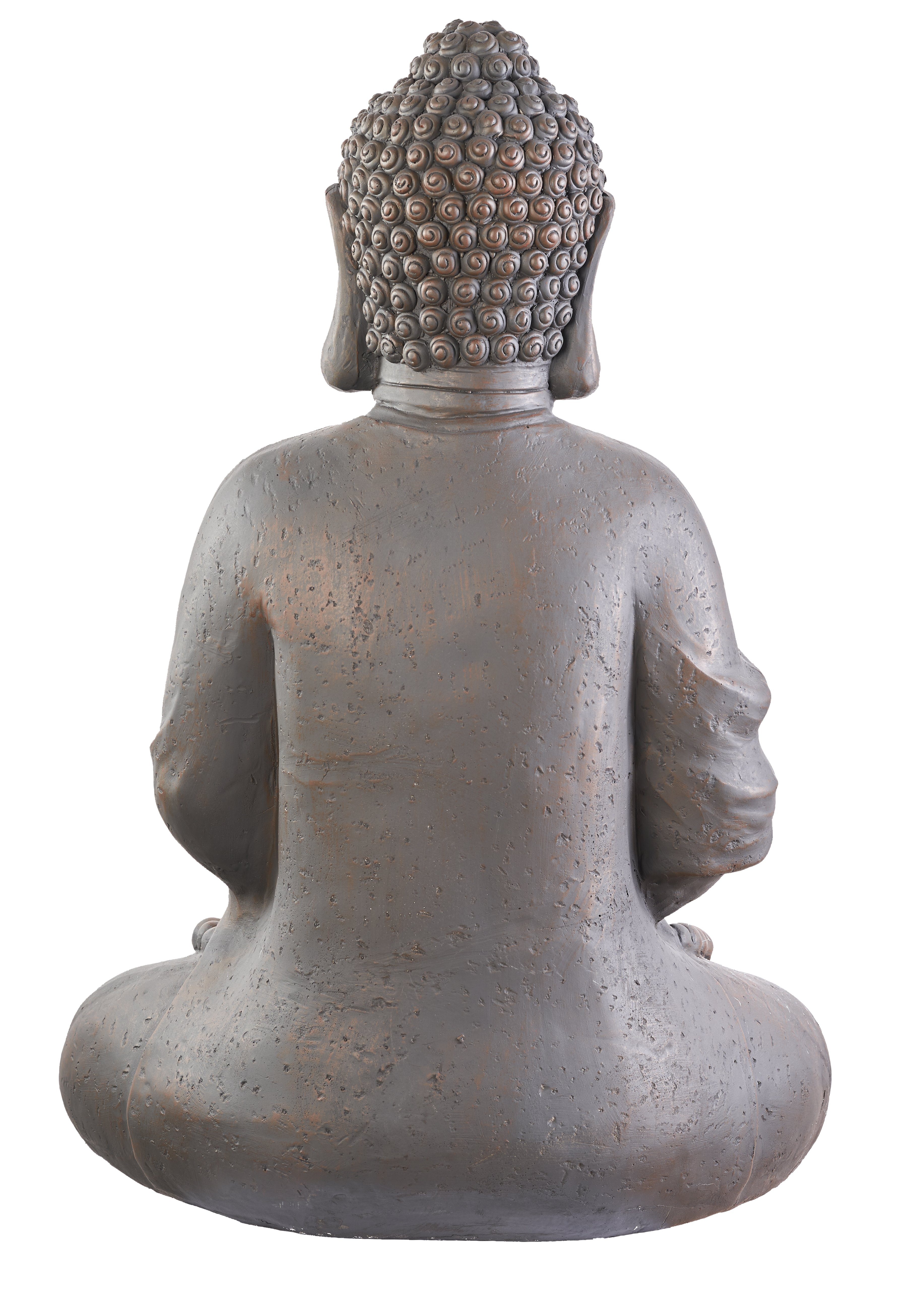Deko NEUSTEIN Shui Feng cm Steinoptik Figur sitzend Garten Steinfigur-Optik dunkelbraun Buddha Skulptur 70 Buddhafigur Großer XXXL