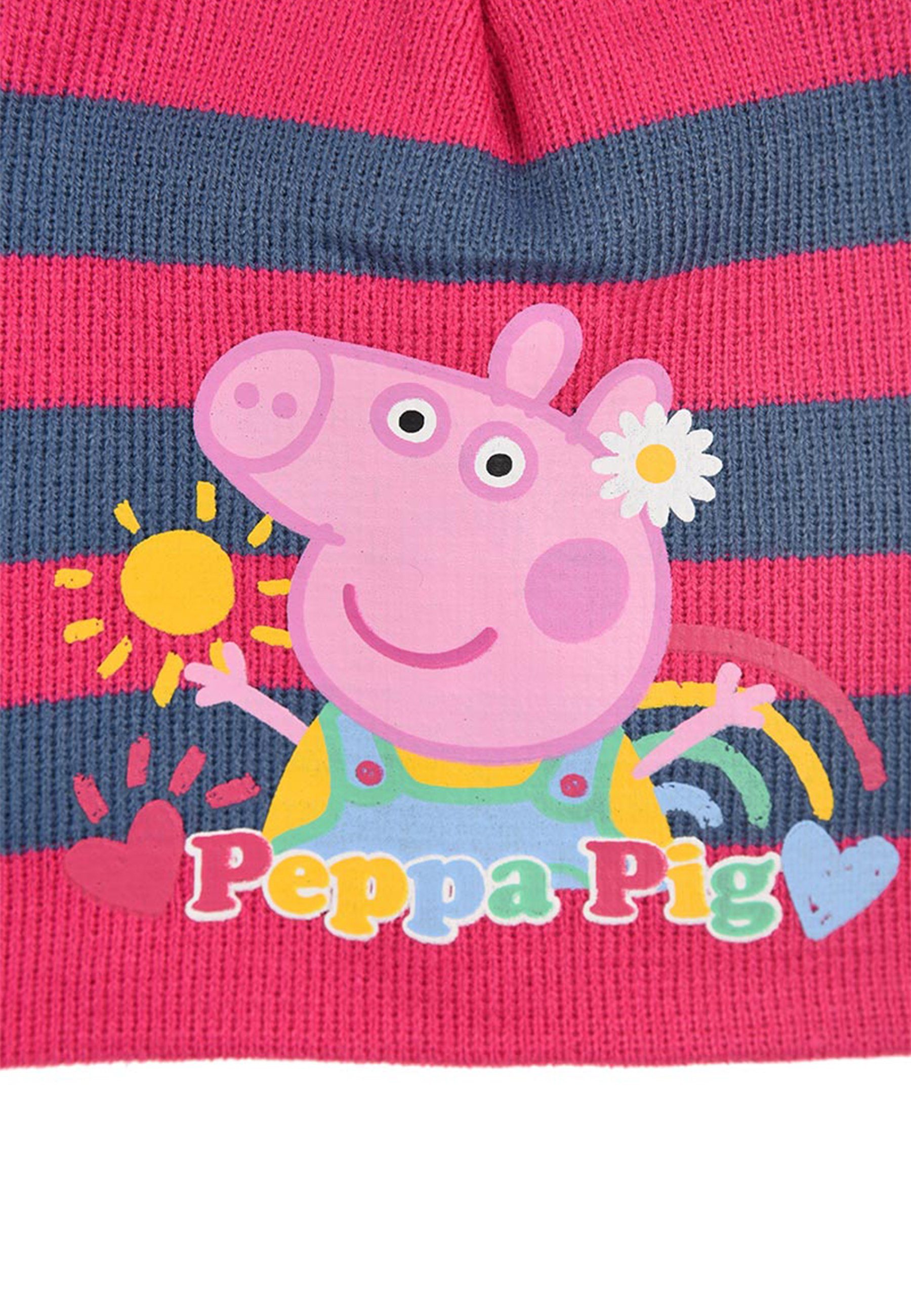 Kinder Beanie Pig Peppa Winter-Mütze Wutz Peppa Pink Mädchen