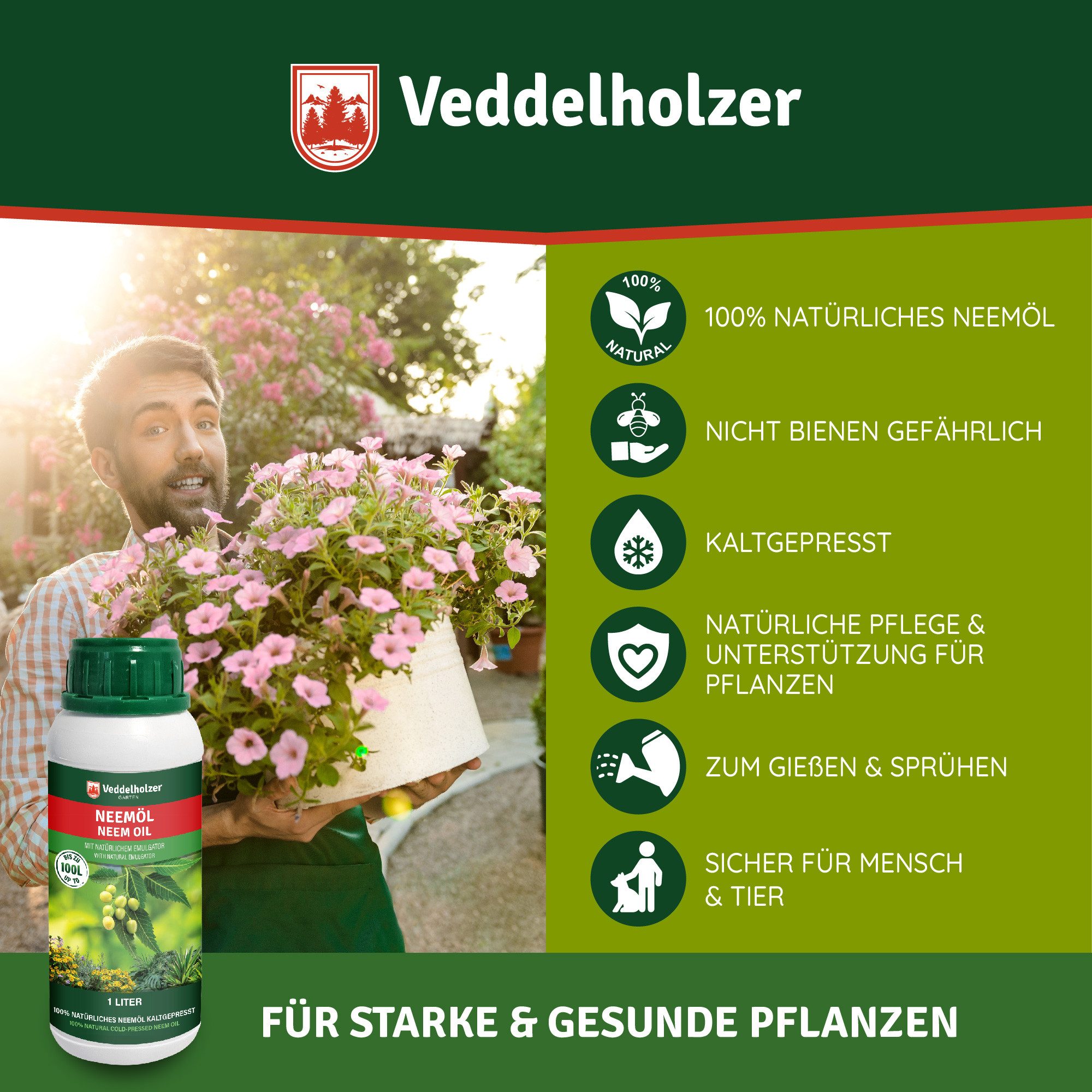 Veddelholzer Pflanzenstärkungsmittel 1000 ml Premium kaltgepresstes 100% na günstig online kaufen