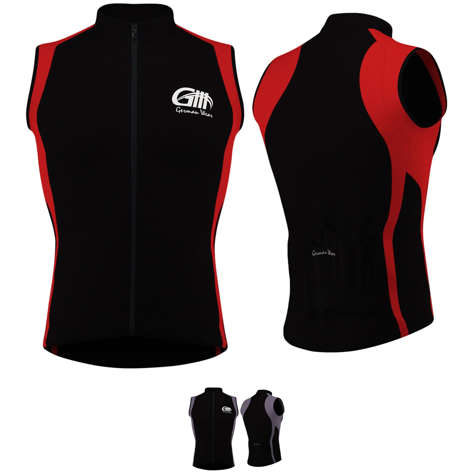 German Wear Radtrikot ME-4003 Radweste Fahrradtrikot Fahrrad Radler-Trikot weste-Trikot