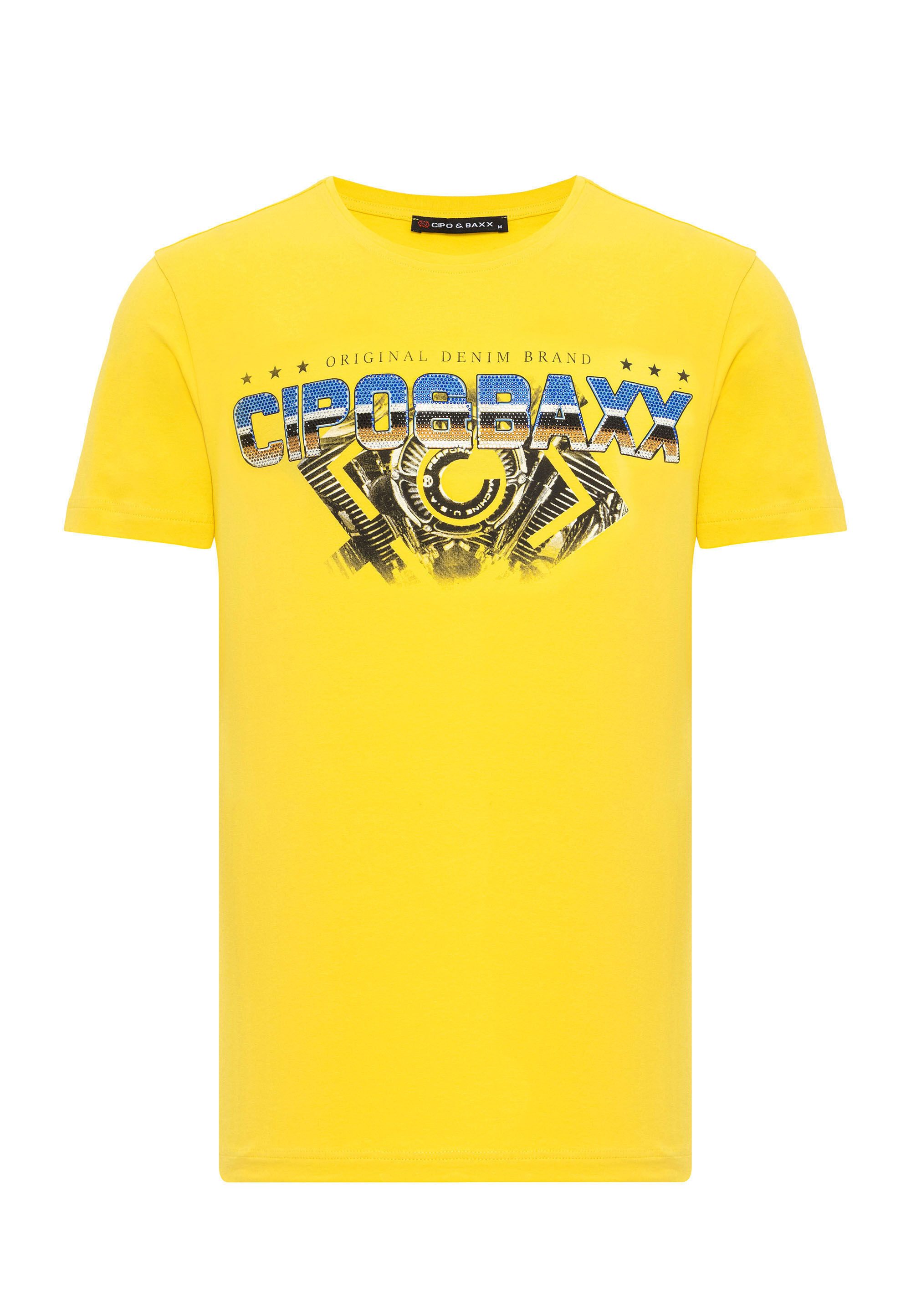 Cipo & Baxx T-Shirt "T-Shirt", extravaganter Marken-Schriftzug günstig online kaufen
