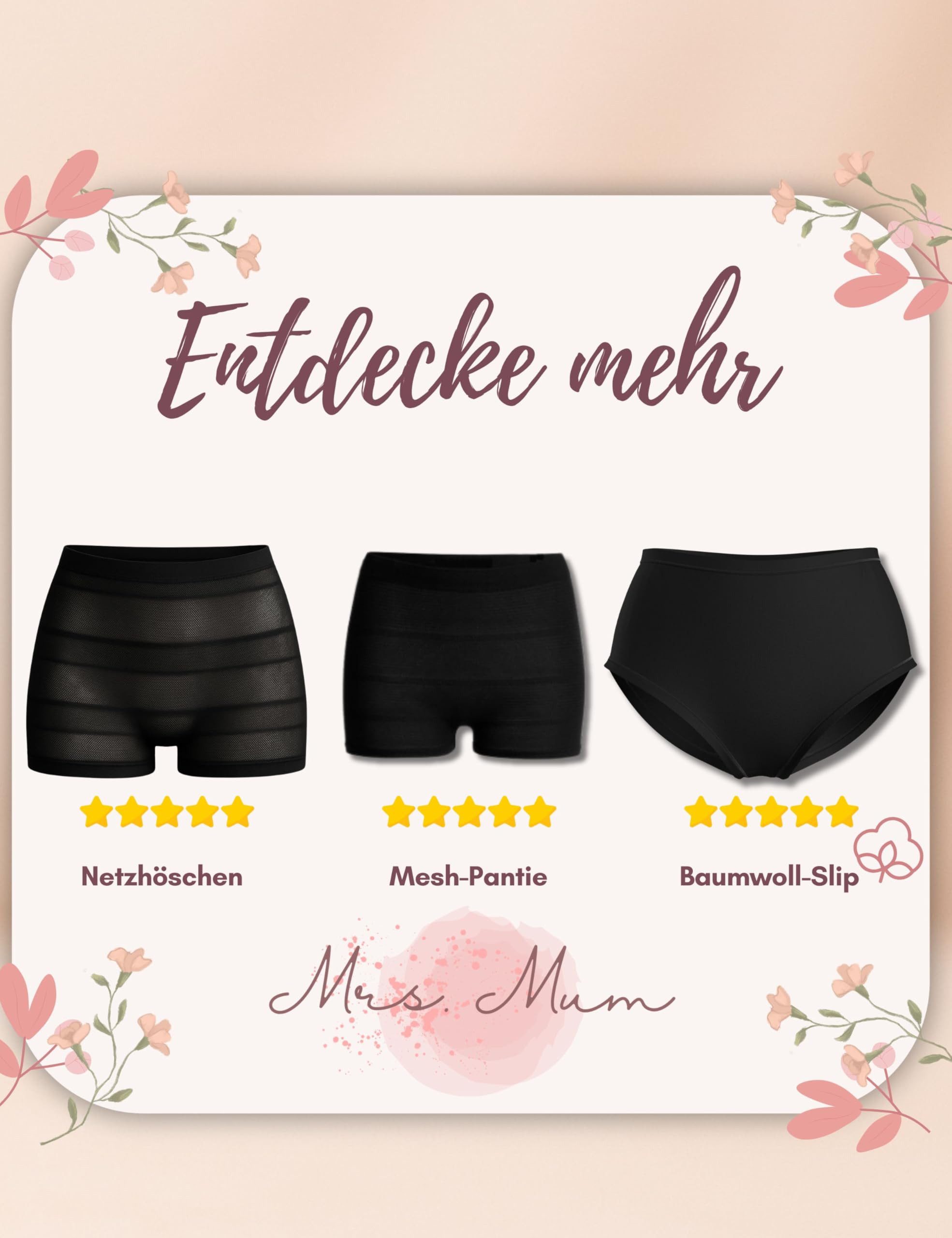 Funktionsunterhose Kaiserschnitt Unterhose High Waist I Stützende Wochenbett Unterwäsche