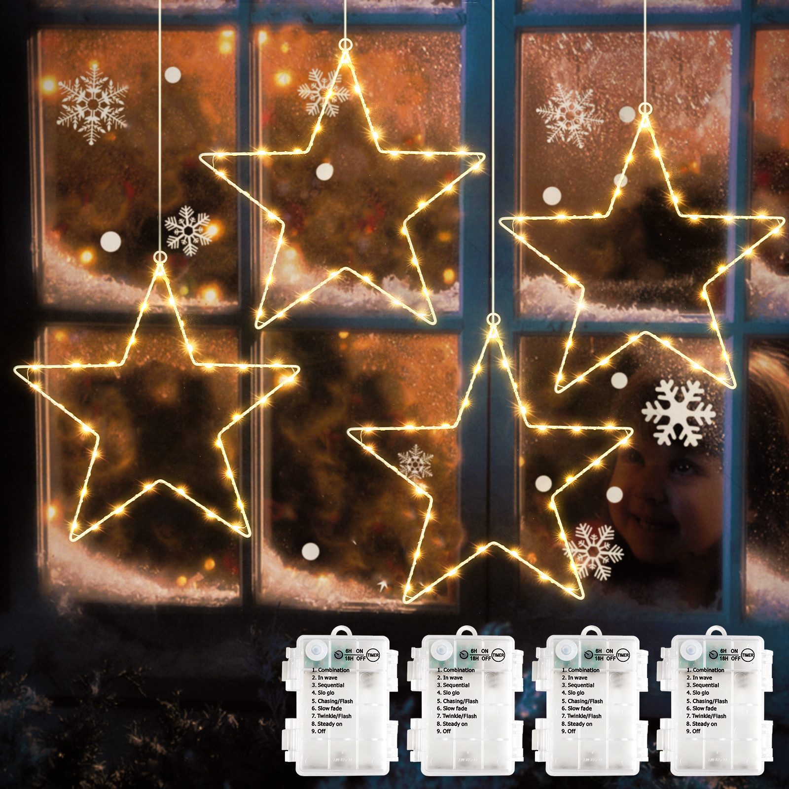 Salcar LED Stern LED Fensterdeko SternLED günstig online kaufen