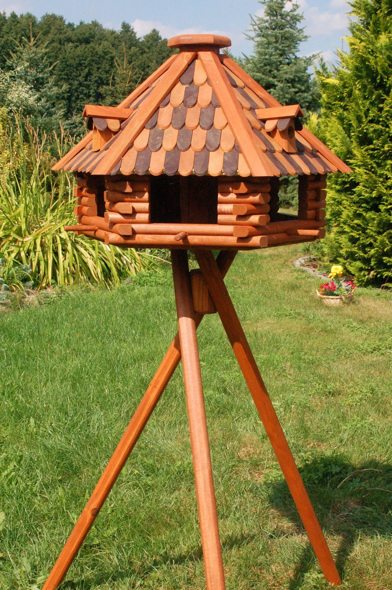 DSH DEKO SHOP HANNUSCH Vogelhaus XXL Luxus Vogelhaus mit Solarbeleuchtung V günstig online kaufen