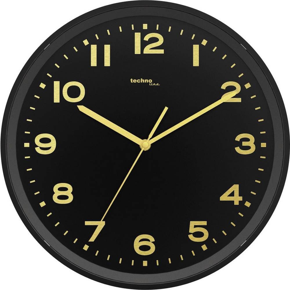 Techno Line Wanduhr Funk-Wanduhr WT 8500 WT 8500-1 gold günstig online kaufen