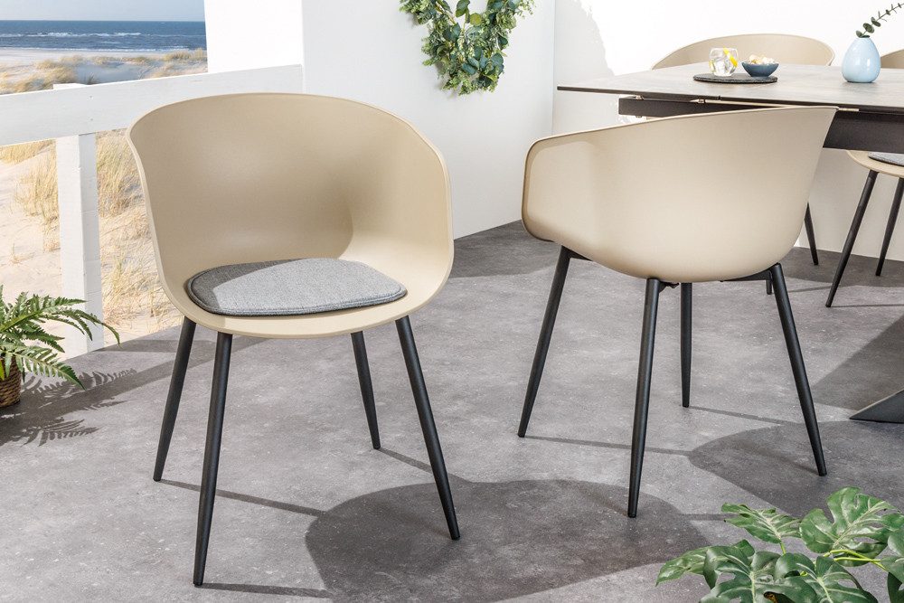 riess-ambiente Gartenstuhl DESIGNO greige / schwarz günstig online kaufen