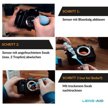 Lens-Aid Kamerazubehör-Set Kamera-Reinigungsbundle, (Spar-Set), 8-in-1-Reinigungsset, Sensor-Reinigungsset, Reinigungsgel