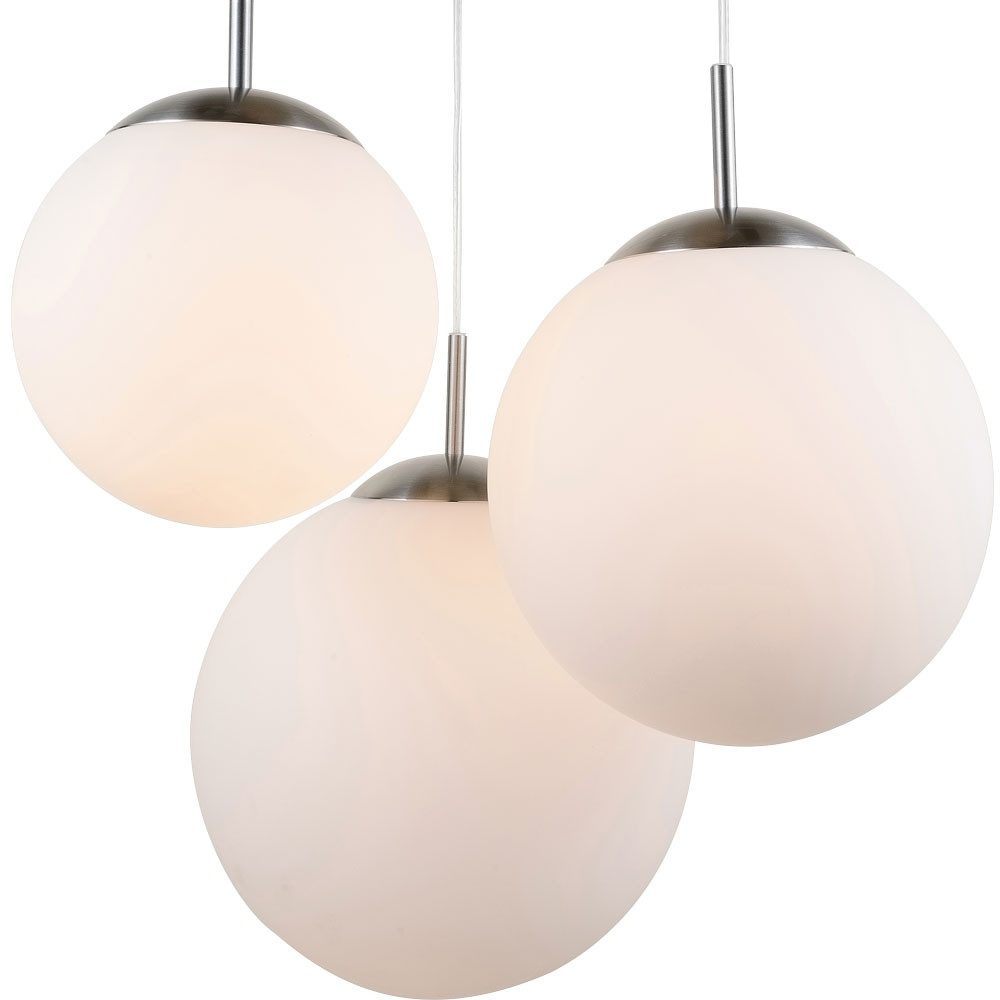 GLOBO LIGHTING Kugelleuchte, Leuchtmittel nicht inklusive, Design Decken Lampe Wohn Ess Zimmer Glas Kugel Hänge Pendel Leuchte