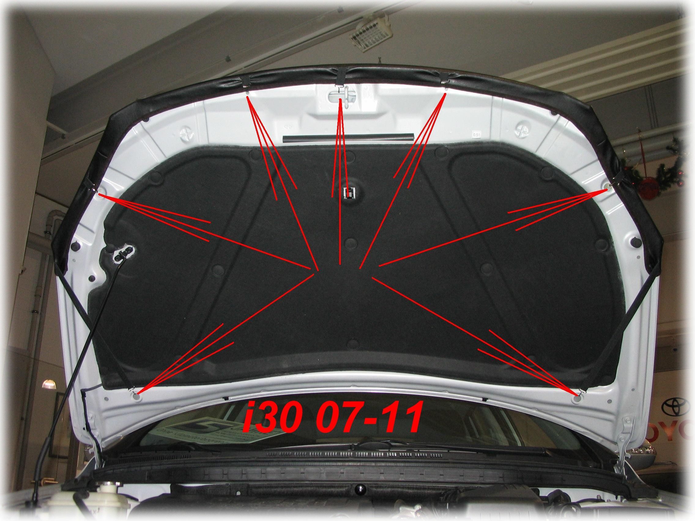 auto-bra Autoplane Steinschlagschutz kompatibel mit Hyundai i30 07-11 Haubenbra Bra