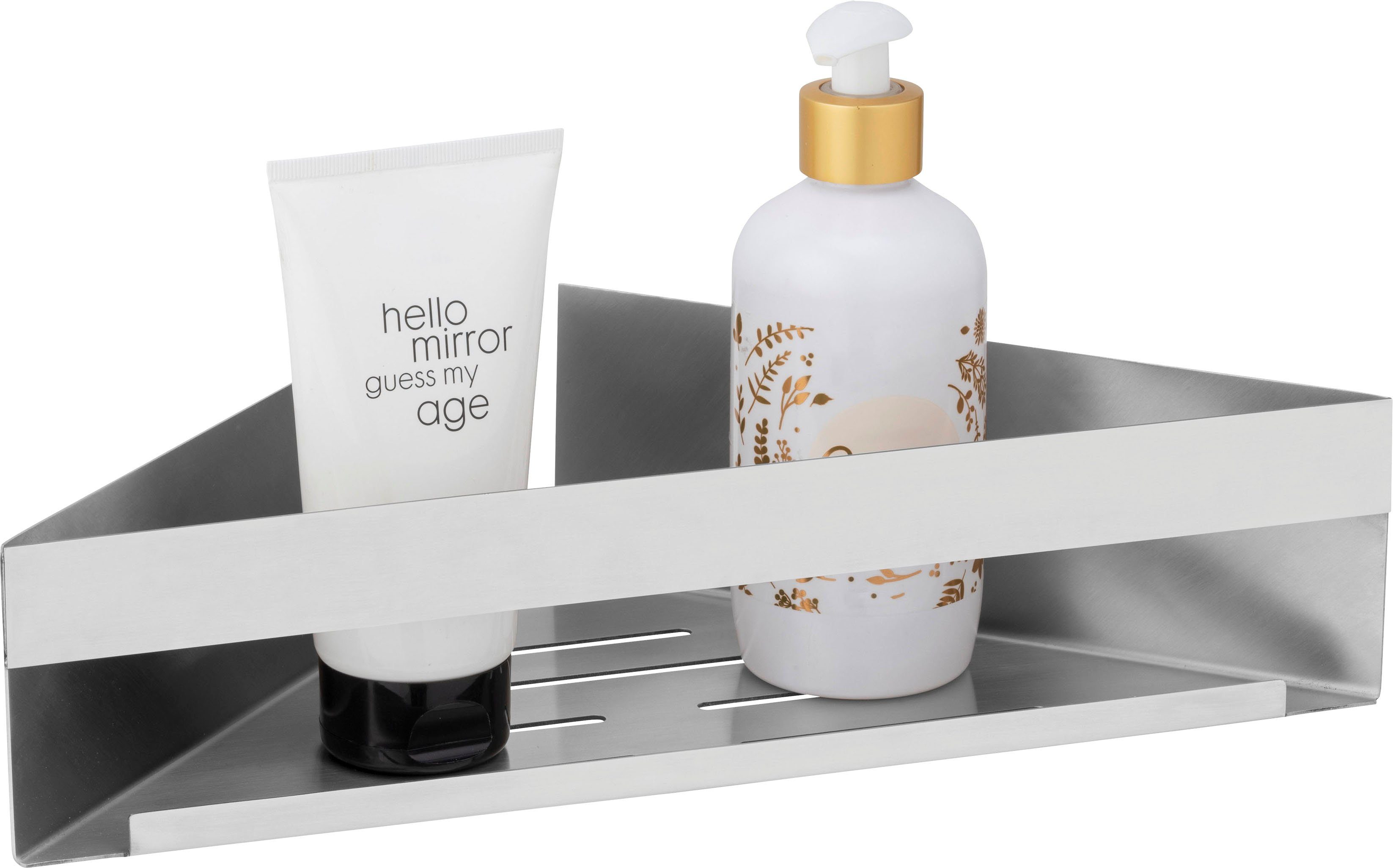 WENKO Badregal Turbo-Loc® Genova, Befestigen ohne Bohren in der Ecke günstig online kaufen