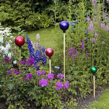 VERDOBA Gartenfigur Gartenkugel für Außen - Gartendeko Rosenkugel Dekokugel für den Garten, Glas