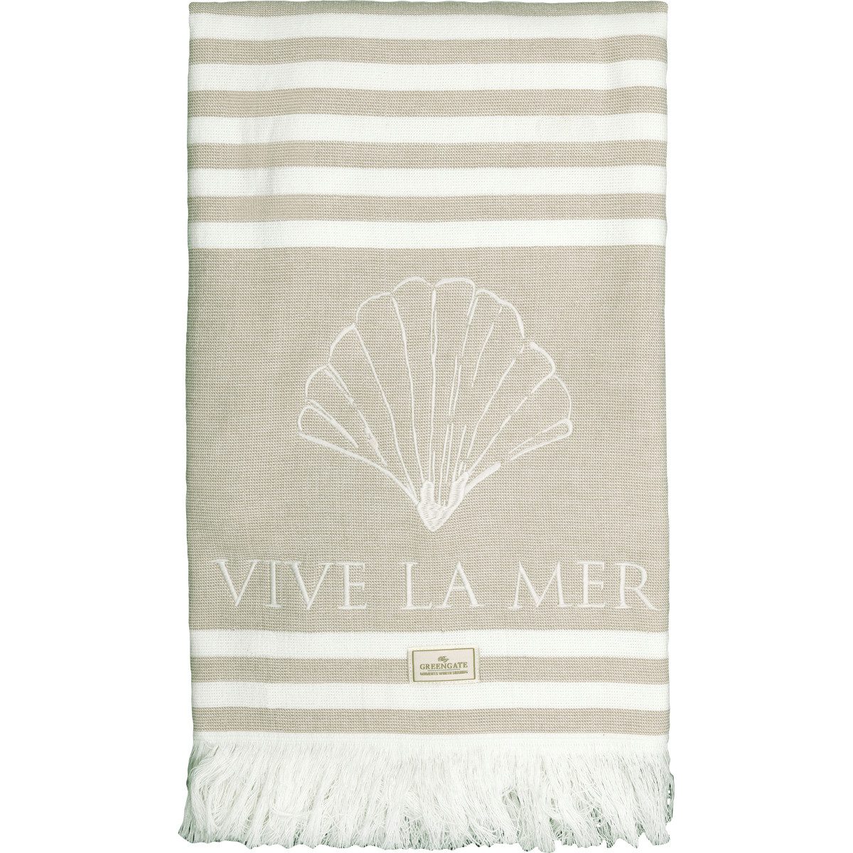 Greengate Handtücher Vive la mer Handtuch sand 70x140cm, Cotton (COTBTA140WVIM5904)
