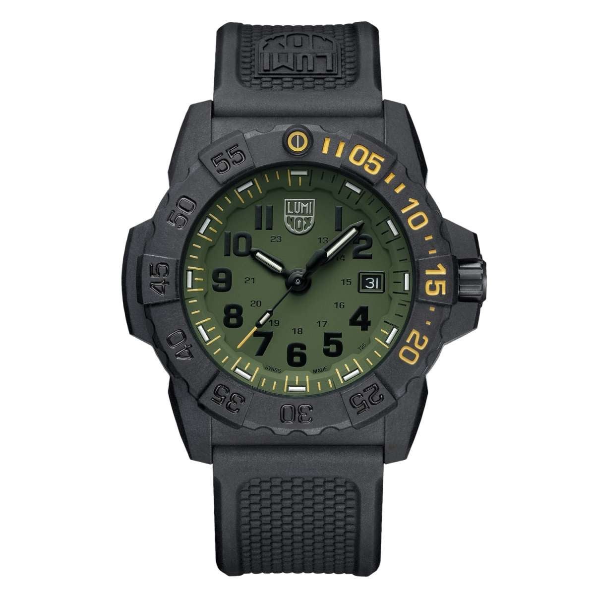 Luminox Taucheruhr XS.3517.NSF, für Herren Navy Seal Foundation Schwarz/Grün