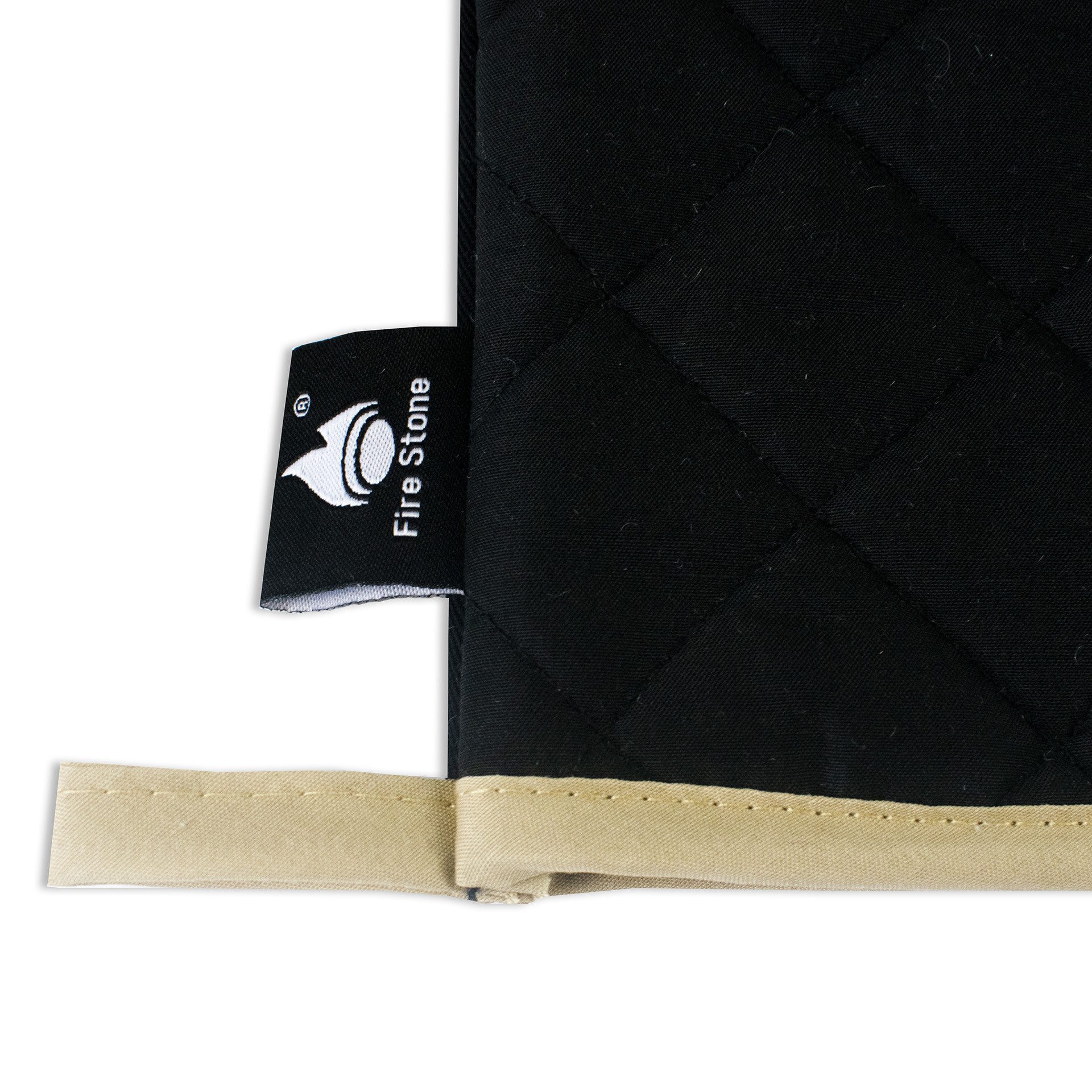 Fire Stone Topfhandschuhe Ofenhandschuhe schwarz, PSA-Kategorie II bis 250°C hitzebeständig, 17x29 cm