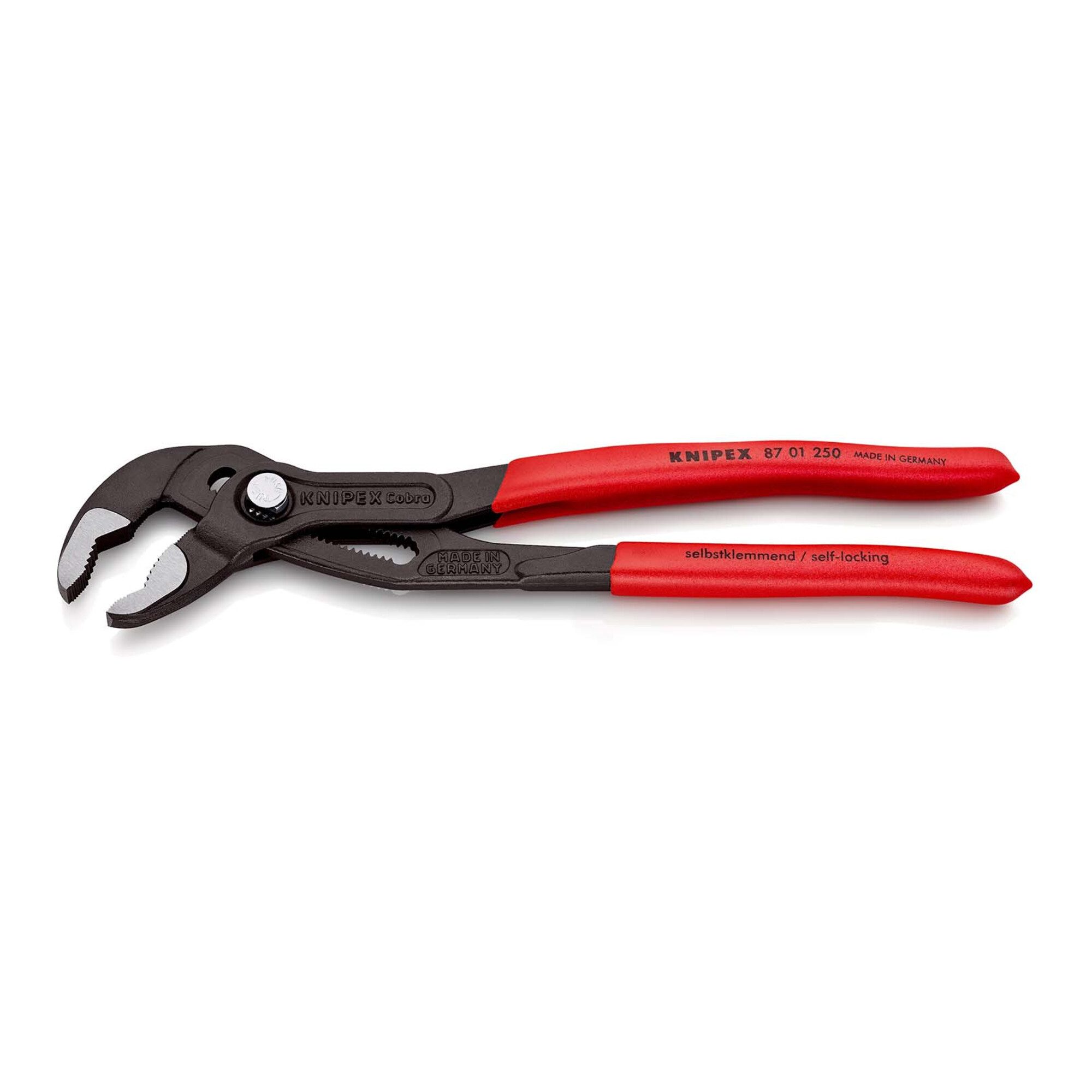 Knipex Wasserpumpenzange KNIPEX 87 01 250 Cobra® Hightech-Wasserpumpenzange mit rutschhemmendem