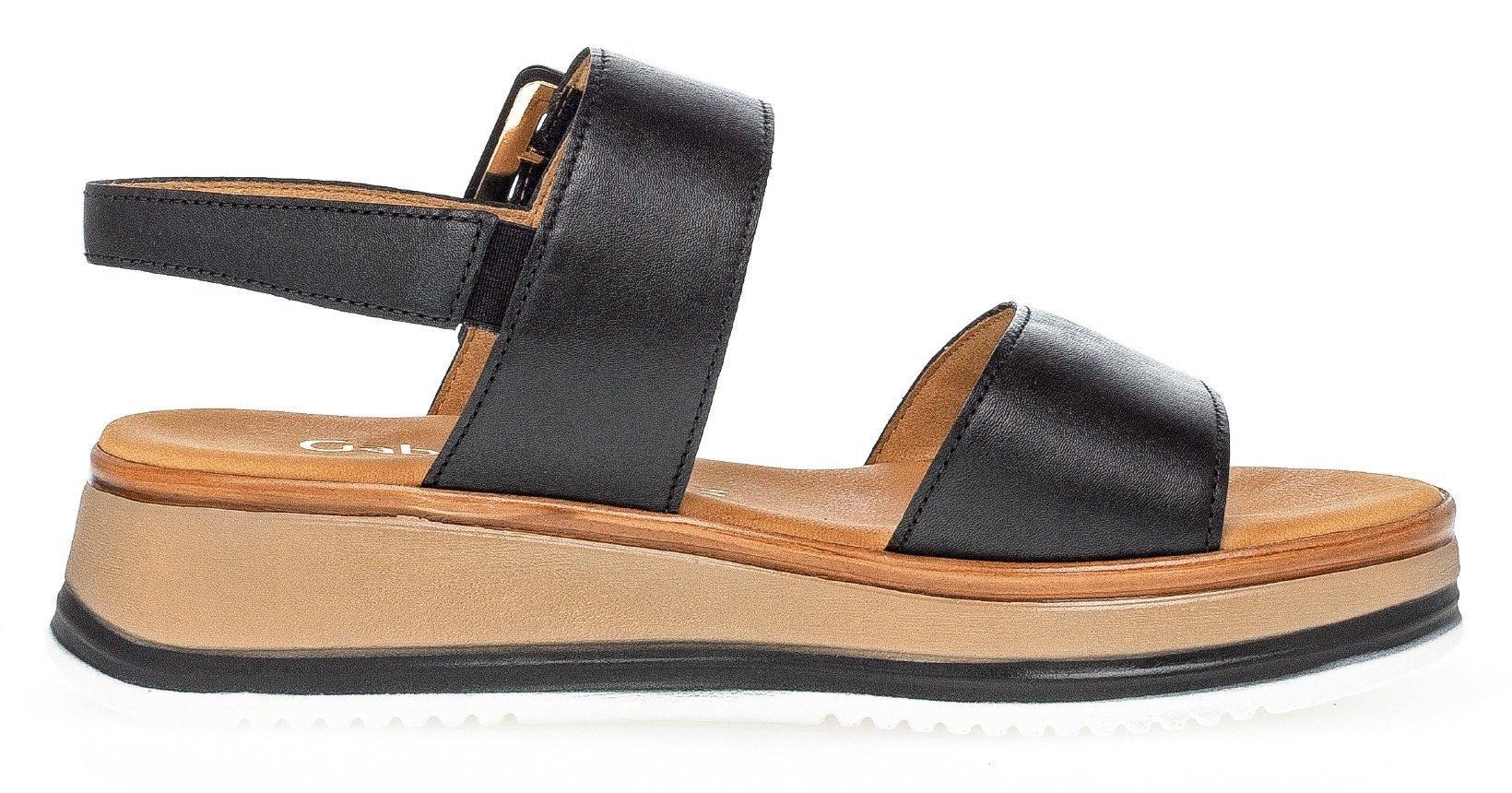 Gabor RHODOS Keilsandalette, Riemchensandale, Sommerschuh, Sandale in Weite G (weit)