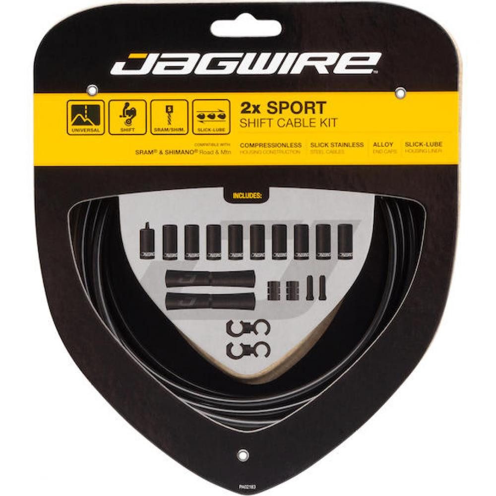 Jagwire Schaltzug Jagwire Schaltzugset Road & Mountain Sport 2x Schwarz - präzise Schalt