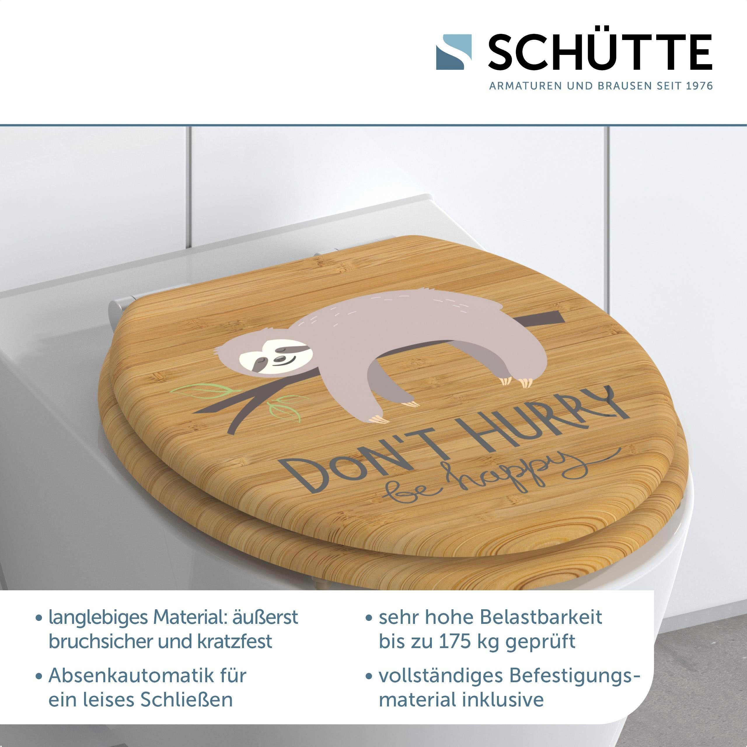 Schütte WC-Sitz Don`t Hurry, Absenkautomatik, Holzkern, Motivdruck, MDF günstig online kaufen