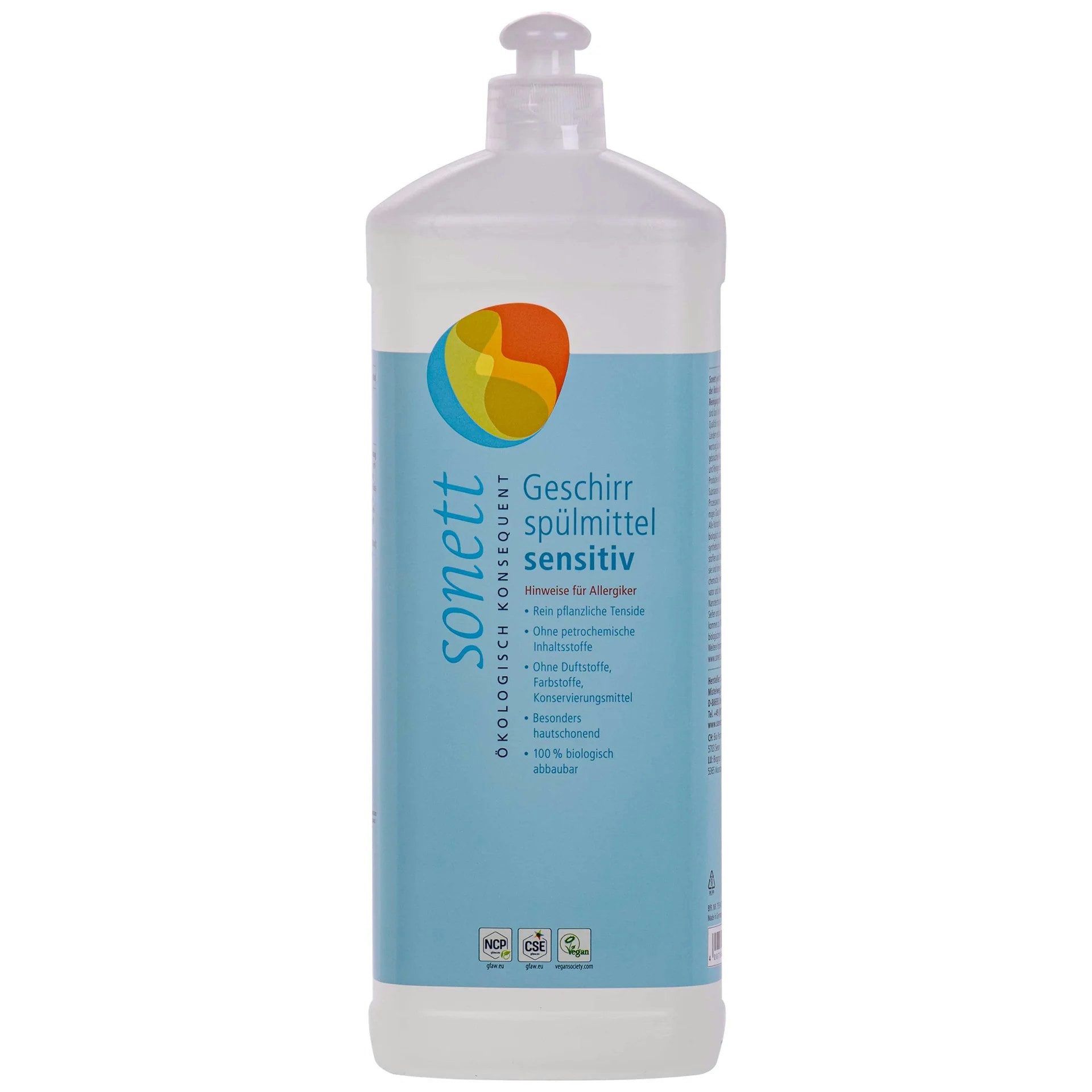 Sonett Geschirrspülmittel SENSITIV 1 Liter Geschirrspülmittel