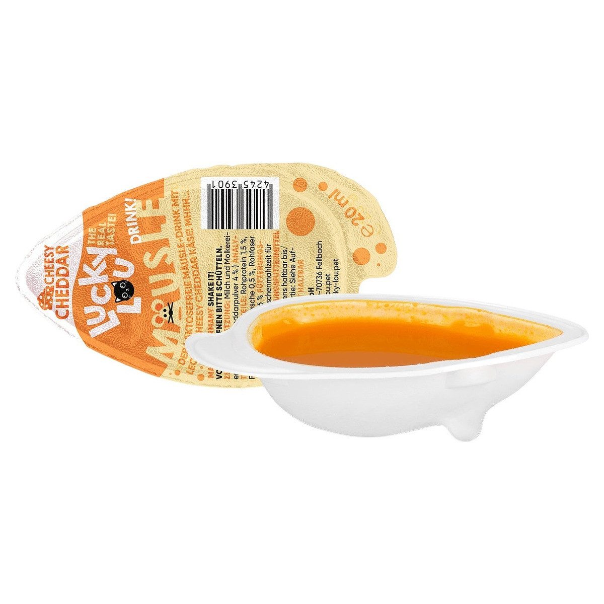 Lucky Lou Drink-Snack Mäusle Cheddar 20 ml, Snack für: Katze