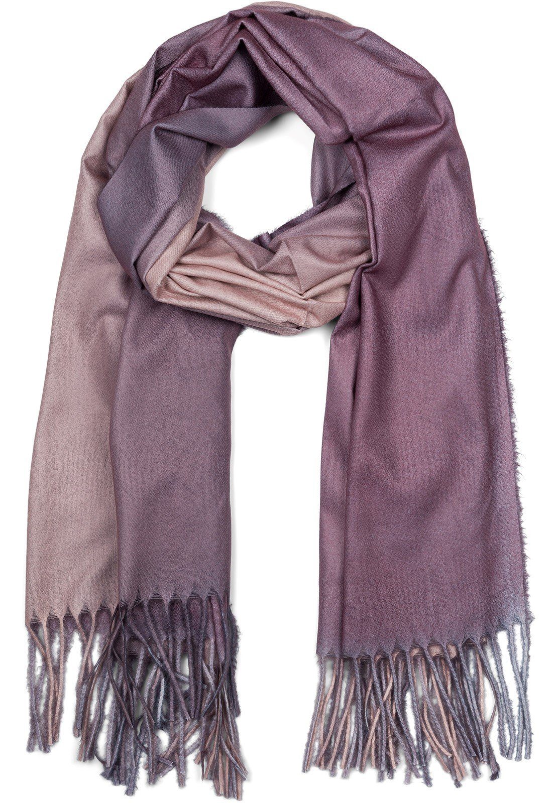 styleBREAKER Modeschal Schal mit 2-Farbigem Farbverlauf, günstig online kaufen
