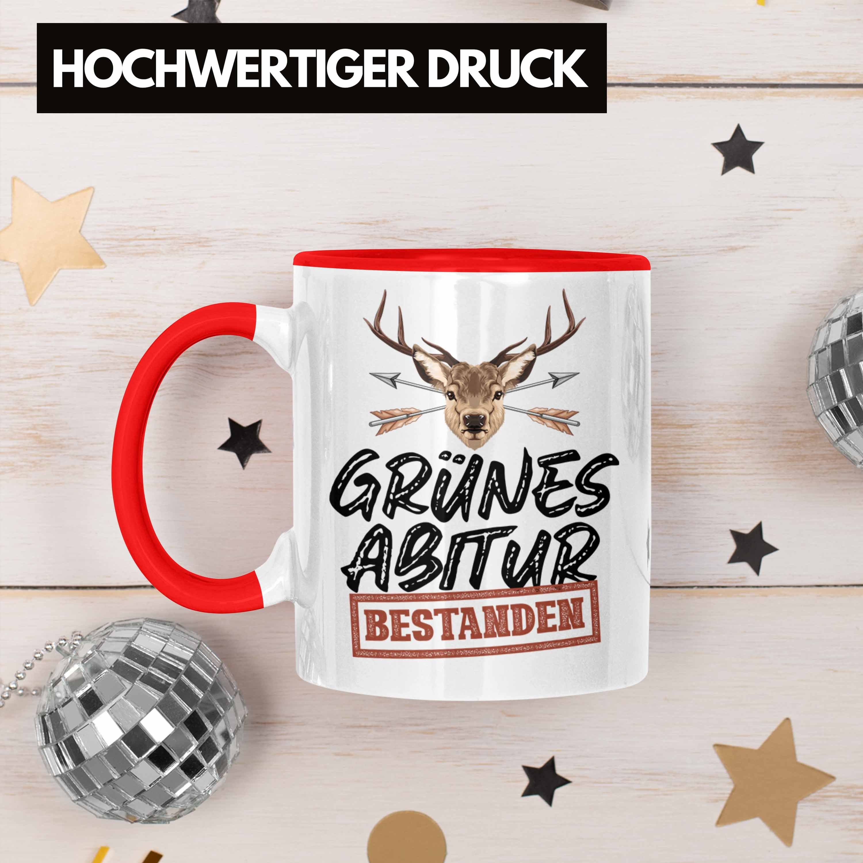 Trendation Tasse Jägerprüfung Bestanden Geschenk Abitur Jagen Rot Jagdabitur Grünes Tasse