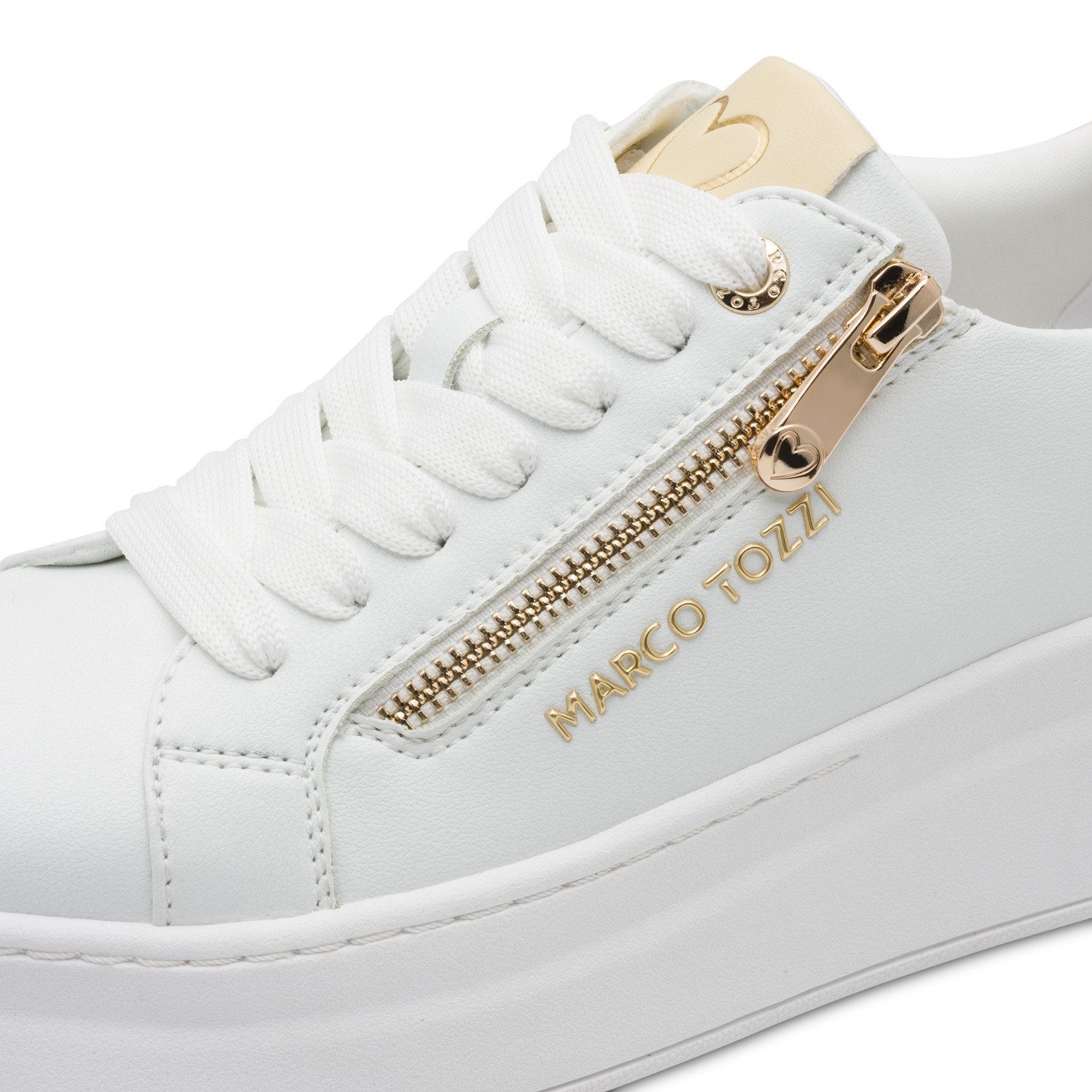 MARCO TOZZI Plateausneaker Freizeitschuh, Halbschuh, Schnürschuh mit Außenreißverschluss