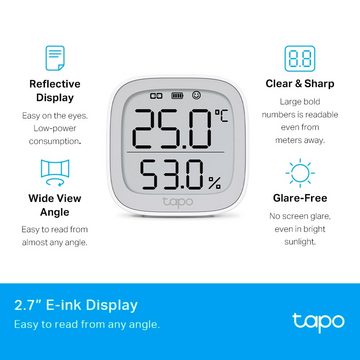 tp-link Tapo T315 Smart-Home-Zubehör, Smarter Temperatur & Feuchtigkeits-Sensor