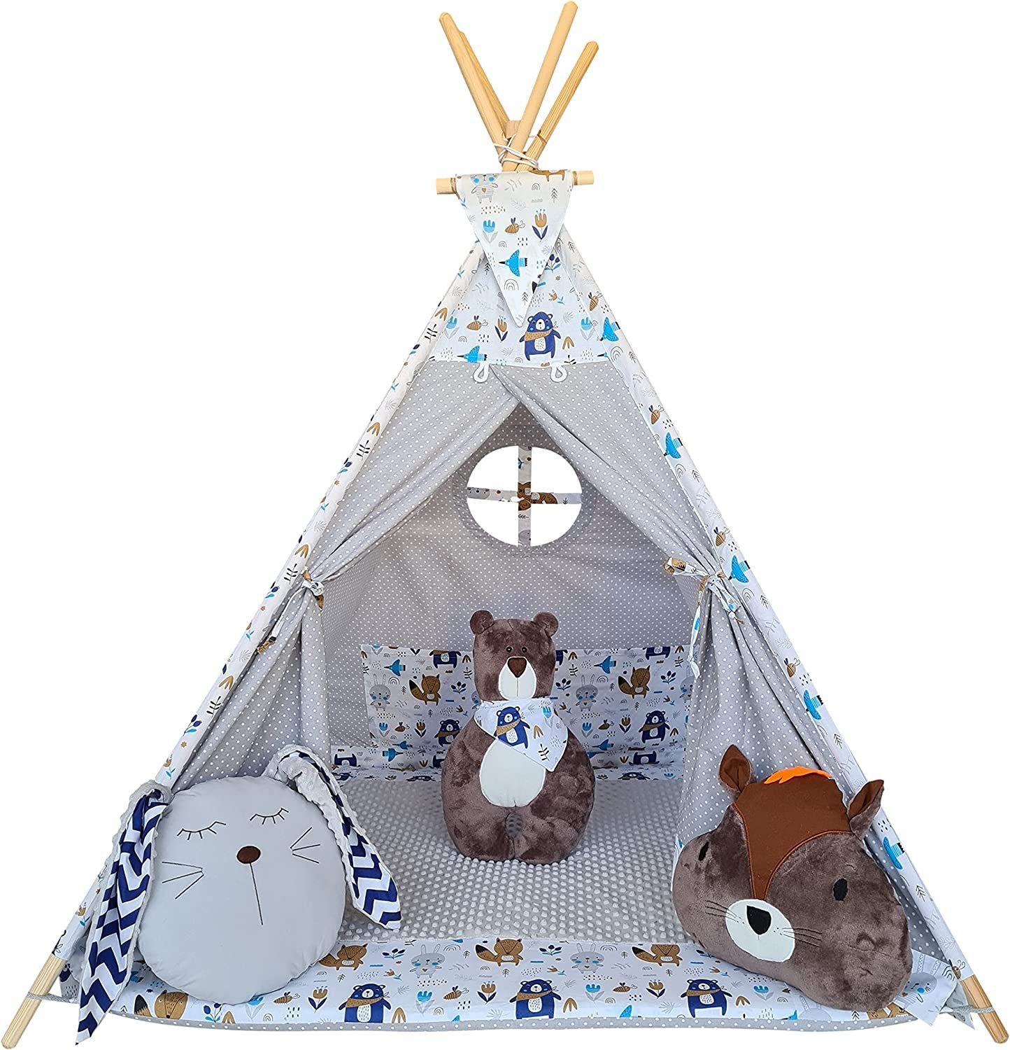 Welt der Träume Spielzelt Tipi, Kinder Spielzelt Zelt, Tipizelt, VERSCHIEDENE MUSTER Tipi Tippi Zelt für Kinder Spielzelt Tipizelt Kinderzelt Teepee