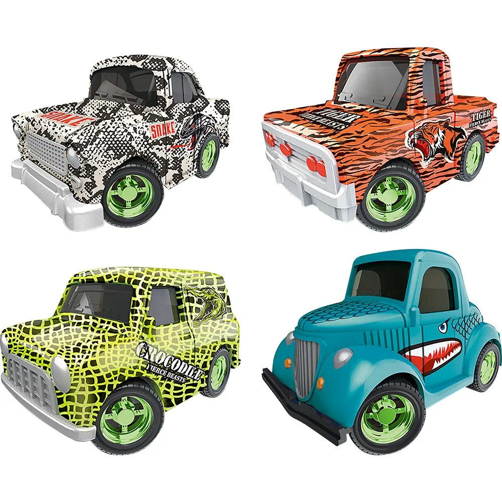 Vedes Spiel Speedzone Rückzugauto Schlüsselanhänger – 1 Stk., Design zufällig