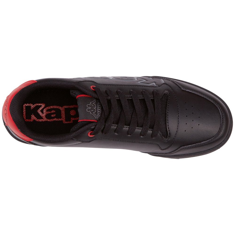 Kappa Sneaker mit black-red Logoprint plakativem