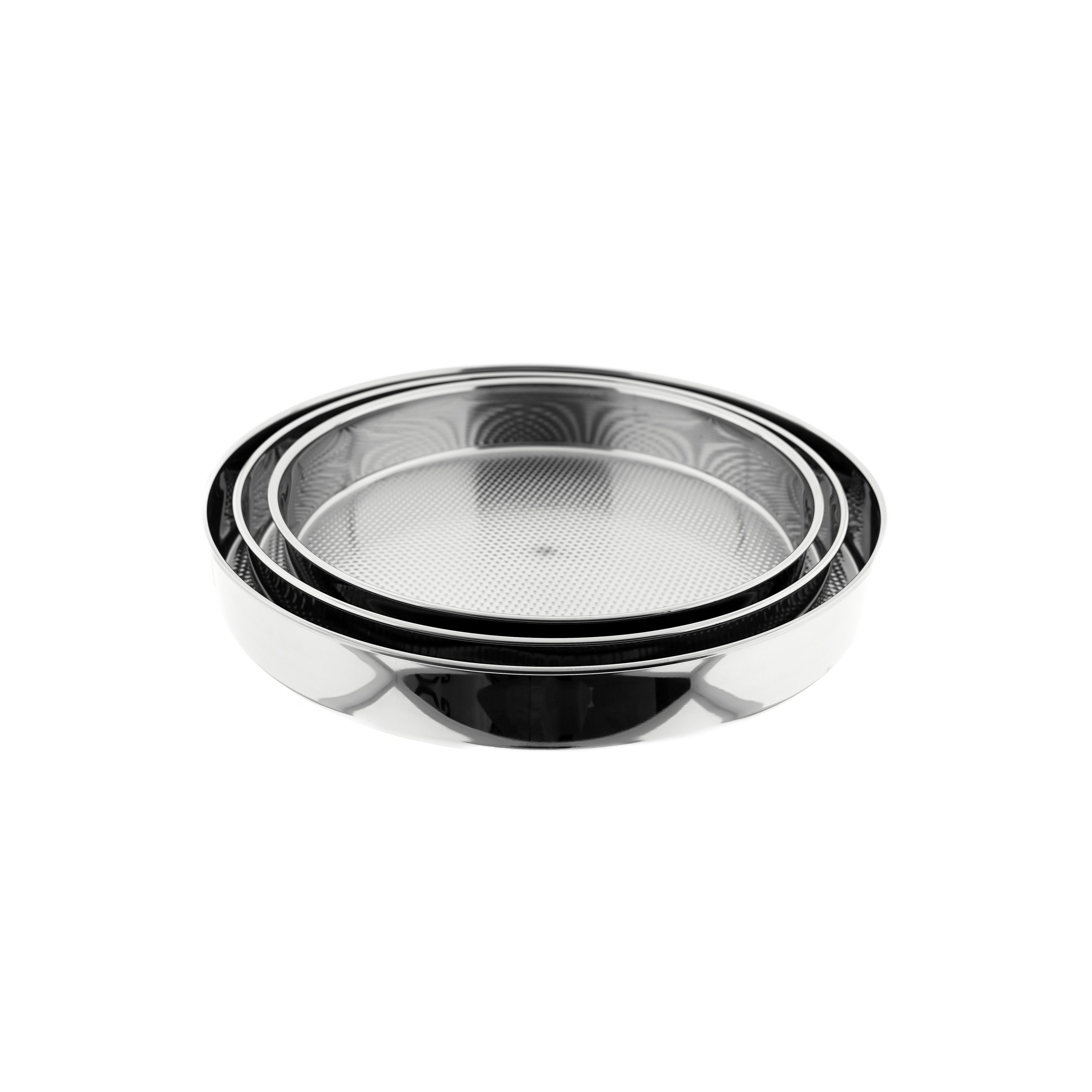Weissberg Backblech Set Cigköfte-Blech aus Edelstahl - 3-teilig, Ø 32/36/40 cm in Silber, Edelstahl, (3-St., 3er Set)