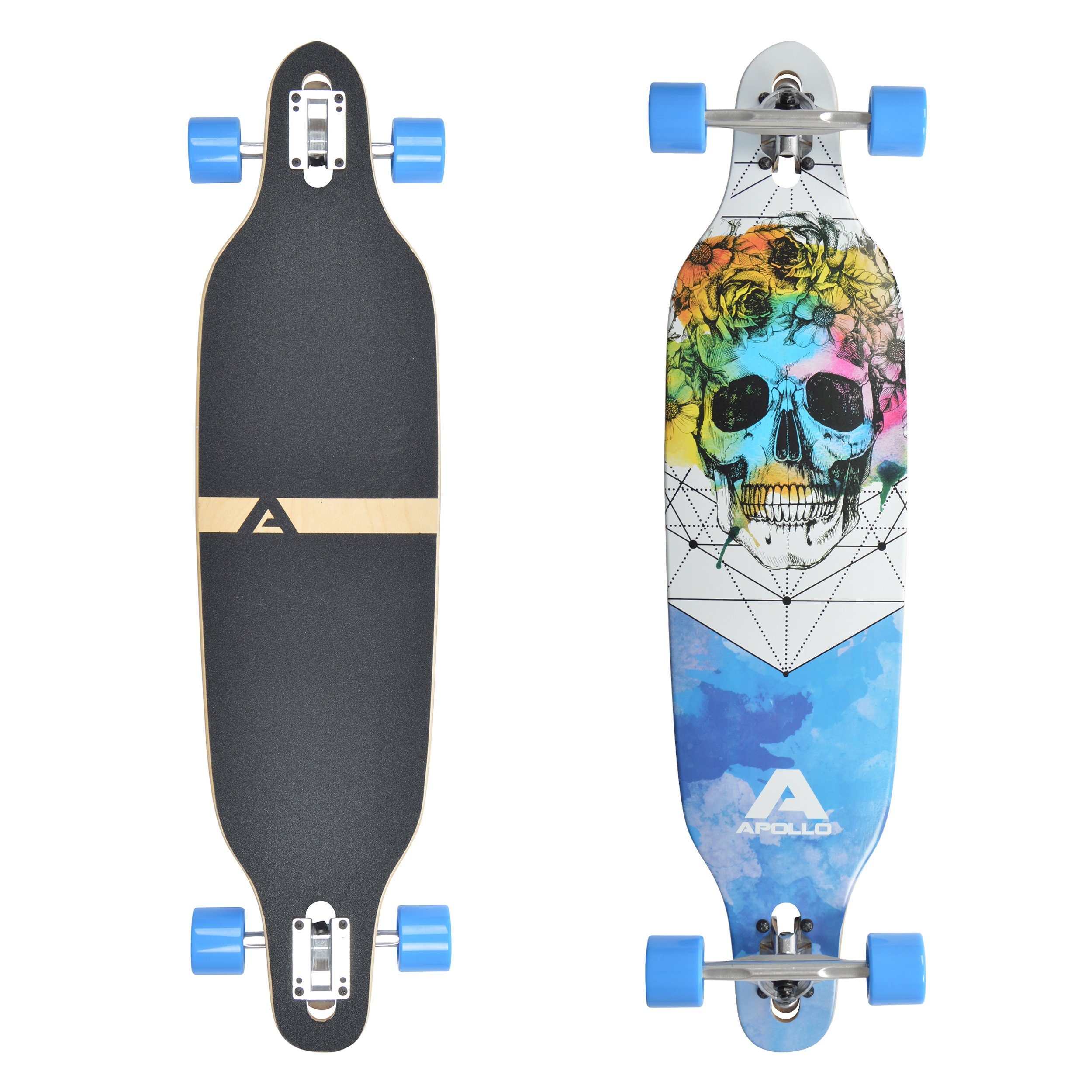 Apollo Longboard Twin Tip DT Longboard 38", aus Holz mehrlagig verleimt für Idealen Flex & Stabilität