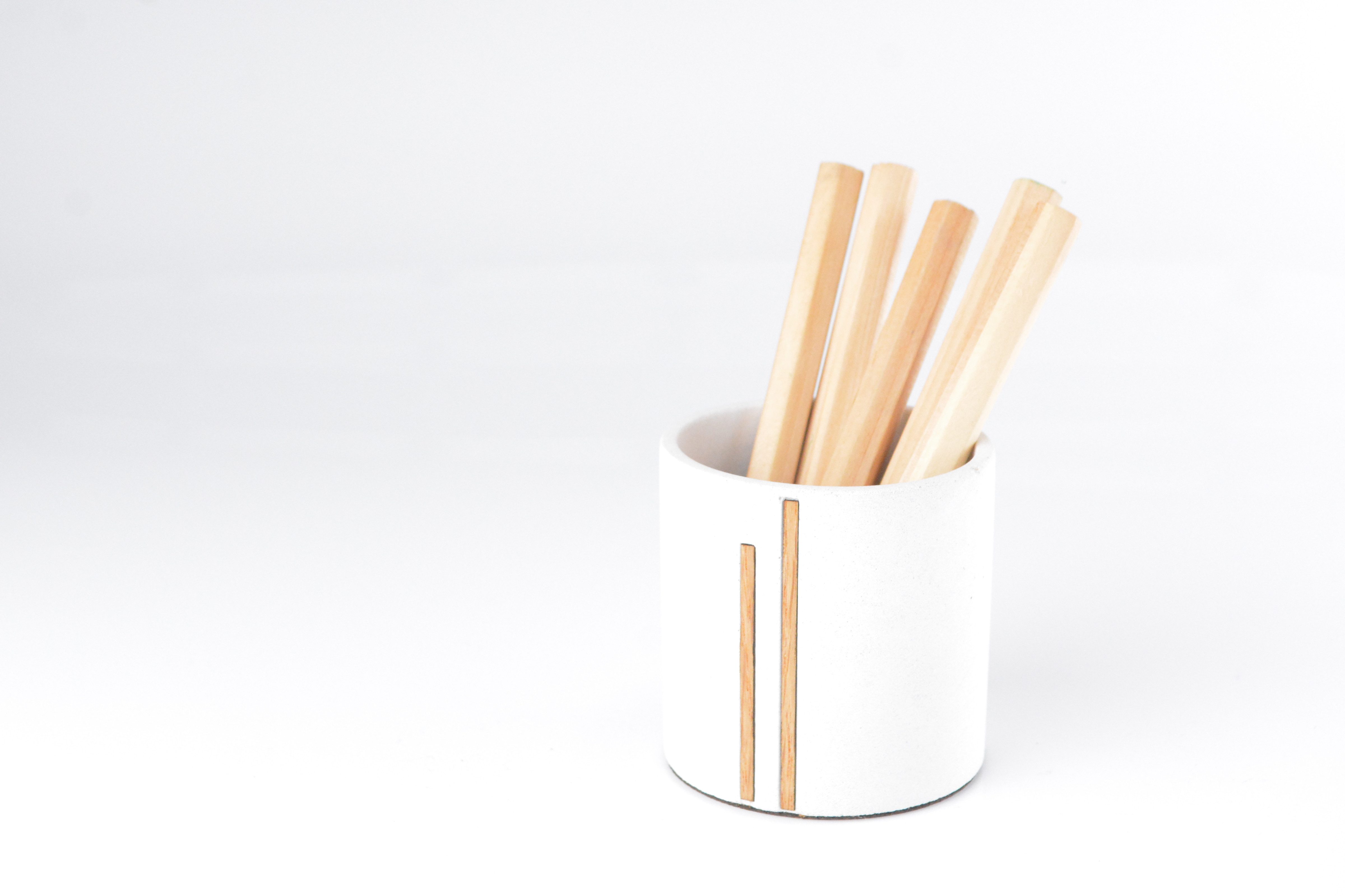 Bannik Blumentopf aus Beton und Holz, günstig online kaufen