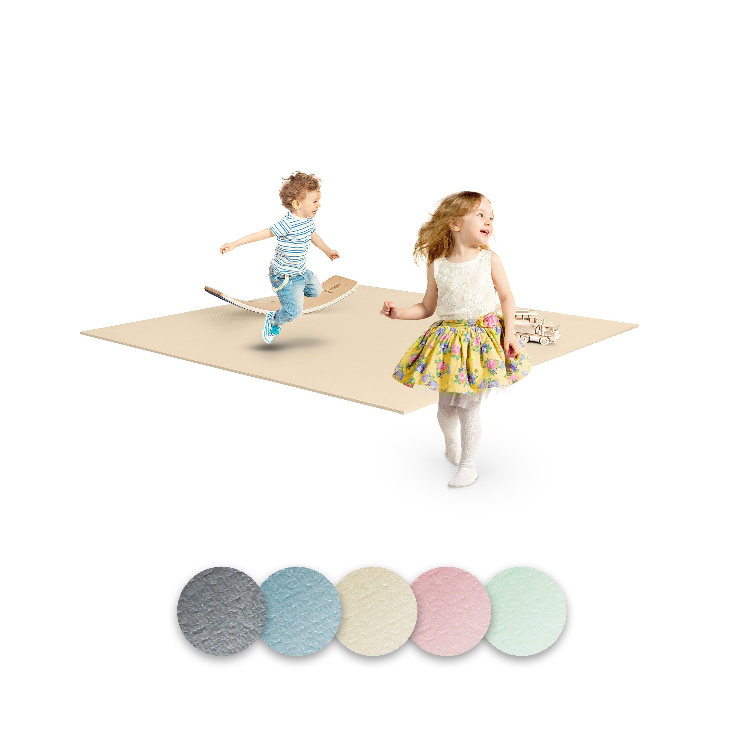 Ehrenkind Spielmatte Krabbelmatte Pro, rutschfeste Babymatte, Spielmatte (Exzellenter Schutz beim Spielen & Toben, Warm, isolierend & weich, 160x160 cm), Extra dick und soft, Made in Germany, Oeko-Tex 100, Spielmatte Baby
