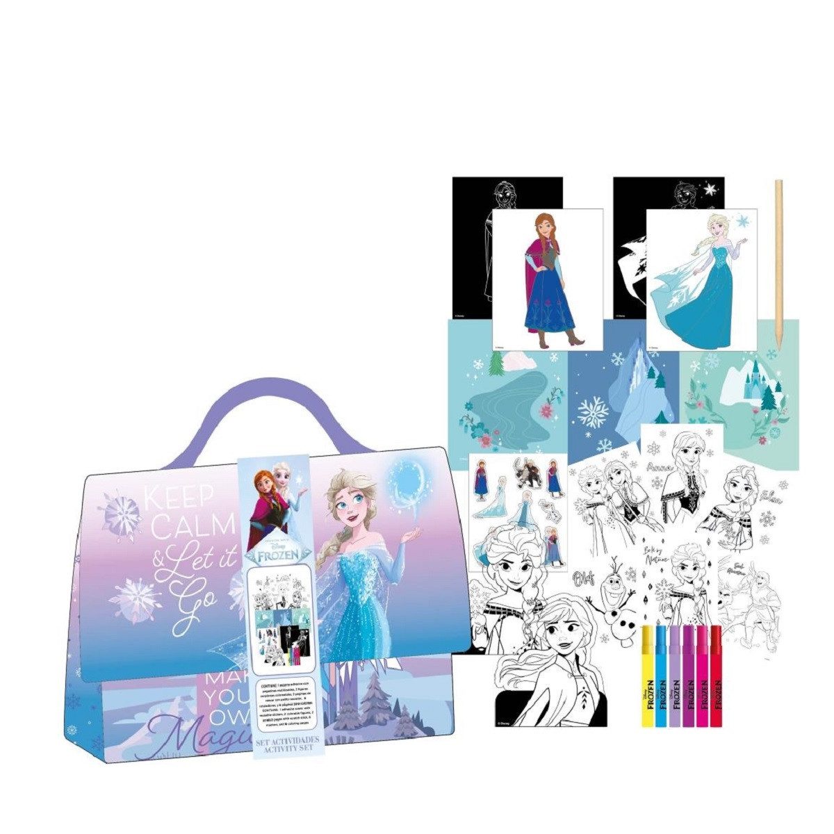 Disney Frozen Kreativset Malset für Kinder Handtasche Ausmalset Bastelset 24 cm, (1-tlg)