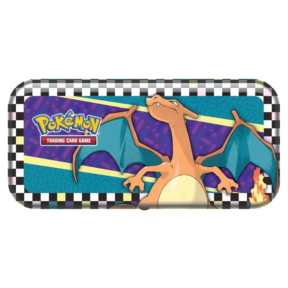 POKÉMON Sammelkarte Metall Stifte-Etui Glurak & 2 Booster-Packs Pokemon Karten deutsch
